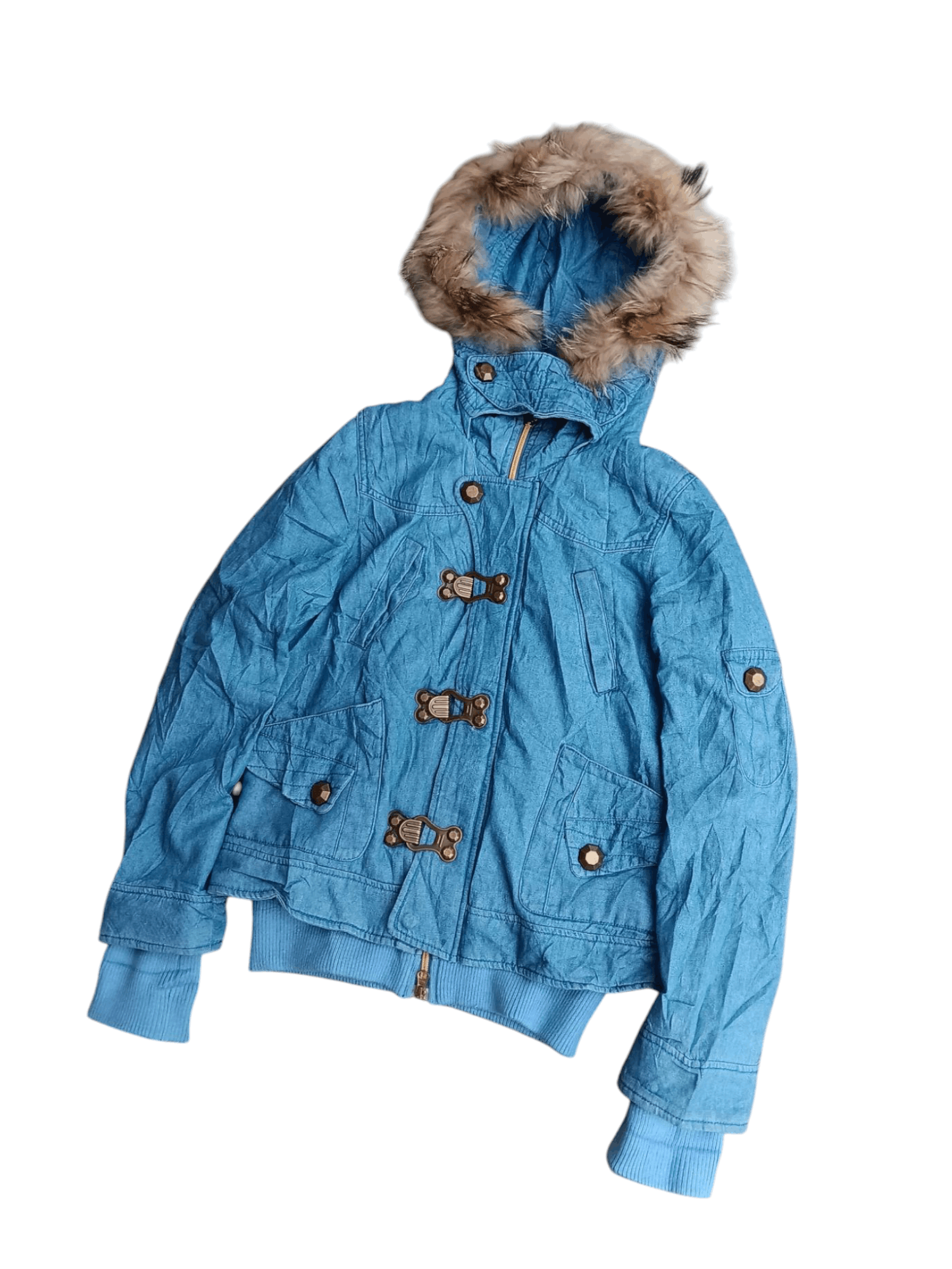 Japanese Brand Naturalfit real fur denim LGB style unisex jacket Size US M / EU 48-50 / 2 - 3 Thumbnail