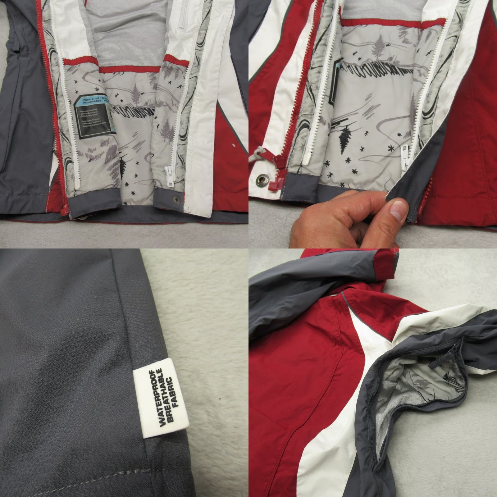 Vintage Columbia Jacket Womens Medium Red Interchange Hooded Waterproof 3in1 Shell Size M / US 6-8 / IT 42-44 - 9 Thumbnail