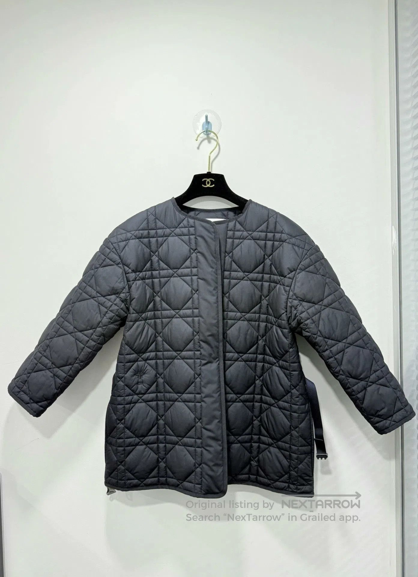 Dior Dior Quilted Cannage Belted Coat. Size XS / US 0-2 / IT 36-38 - 1 Thumbnail