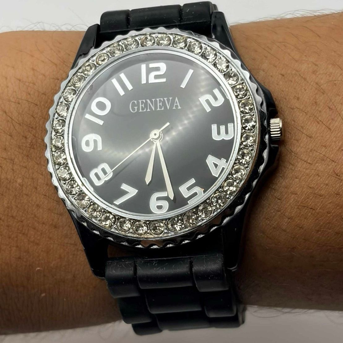 Geneva Black Geneva Men’s Watch Size ONE SIZE - 2 Thumbnail
