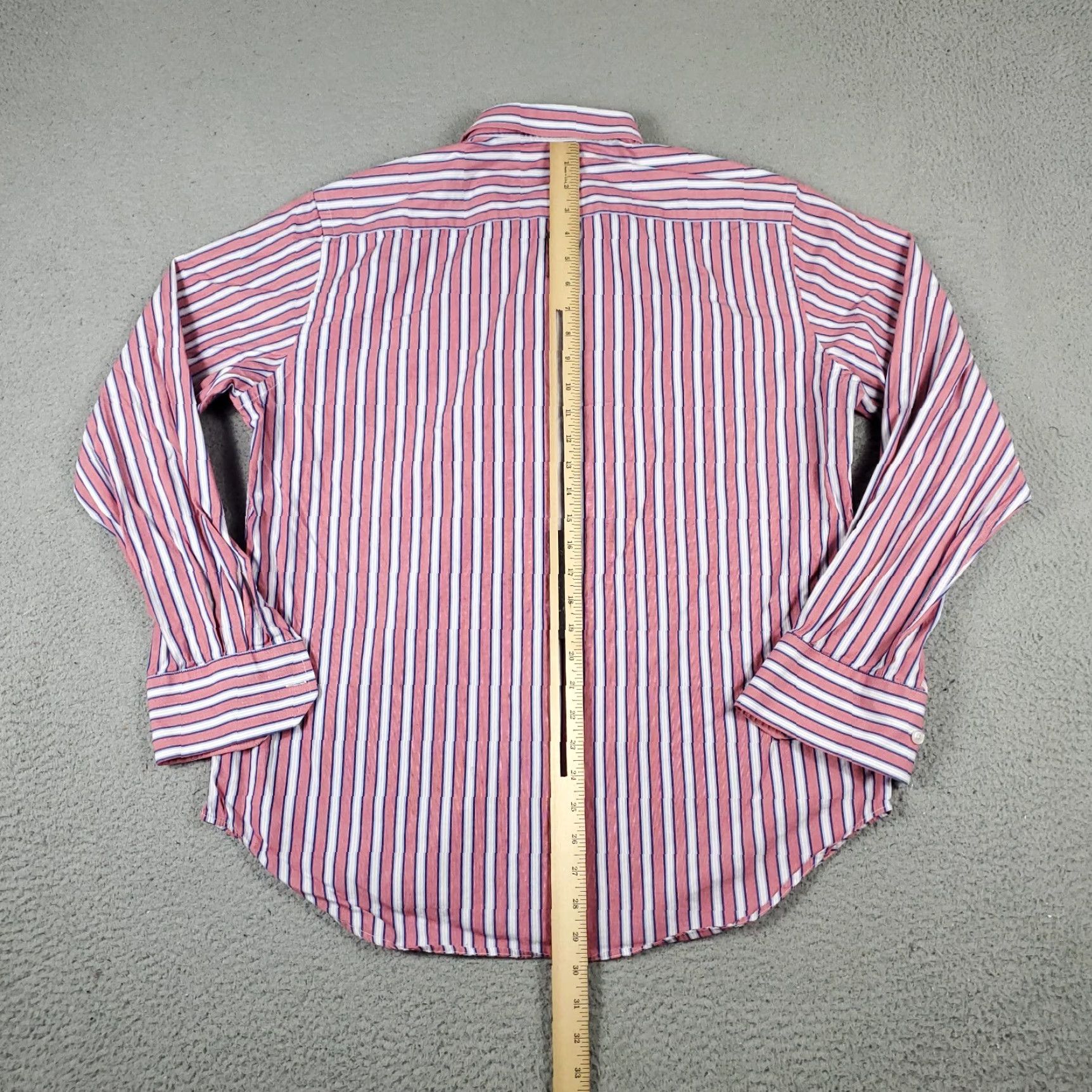 Robert Graham Robert Graham Shirt Mens Large Red Blue Striped Button-Up Long Sleeve Size US L / EU 52-54 / 3 - 3 Thumbnail