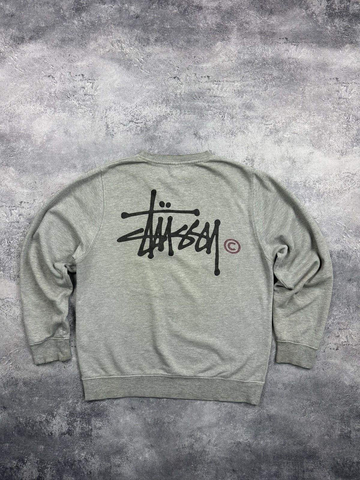 Stussy Vintage Stussy Sweatshirt Big Logo Rare Y2K Grey Pullover Size US M / EU 48-50 / 2 - 1 Thumbnail