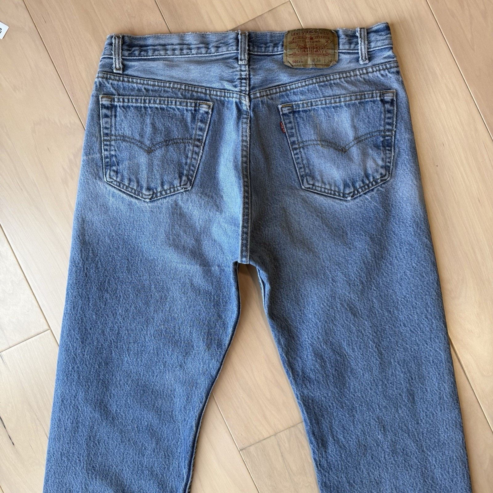 Levi's Vintage Levis 501 Jeans 33 Blue Straight 80s Denim Workwear Size US 33 - 9 Thumbnail