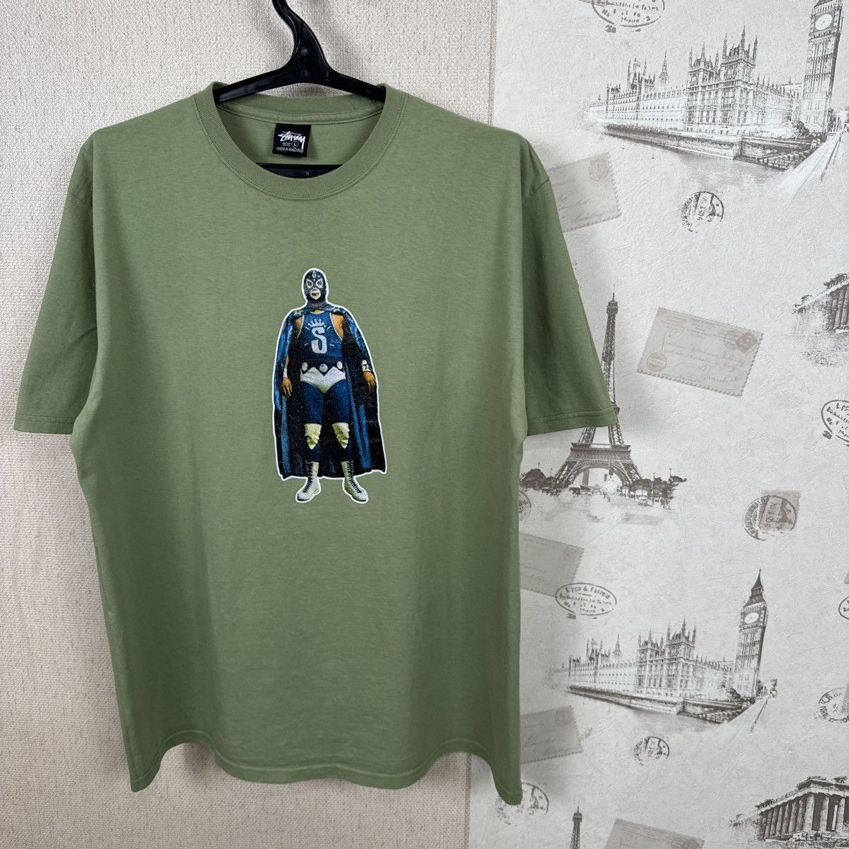 Stussy Stussy T shirt Luchador Wrestler Green Streetwear L Skate Size US L / EU 52-54 / 3 - 5 Thumbnail