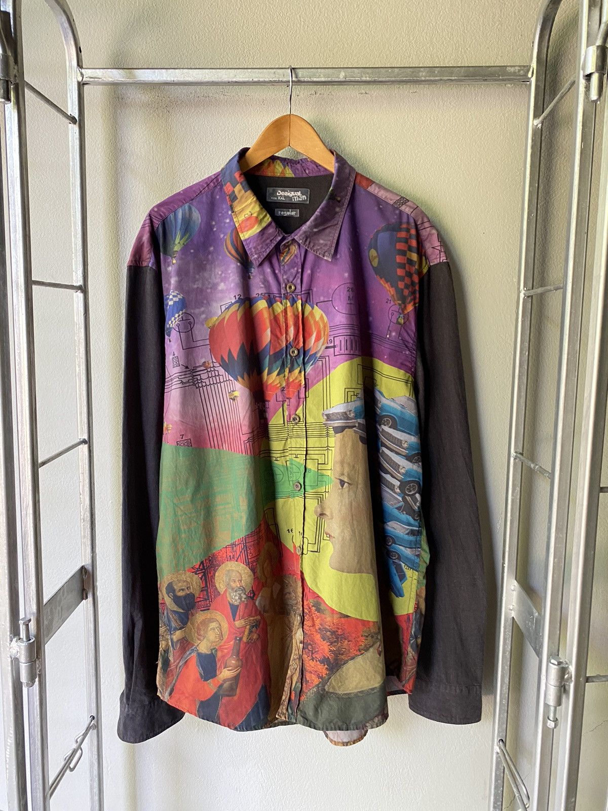 Desigual Desigual man GLOBO printed shirt Size US XXL / EU 58 / 5 - 16 Thumbnail