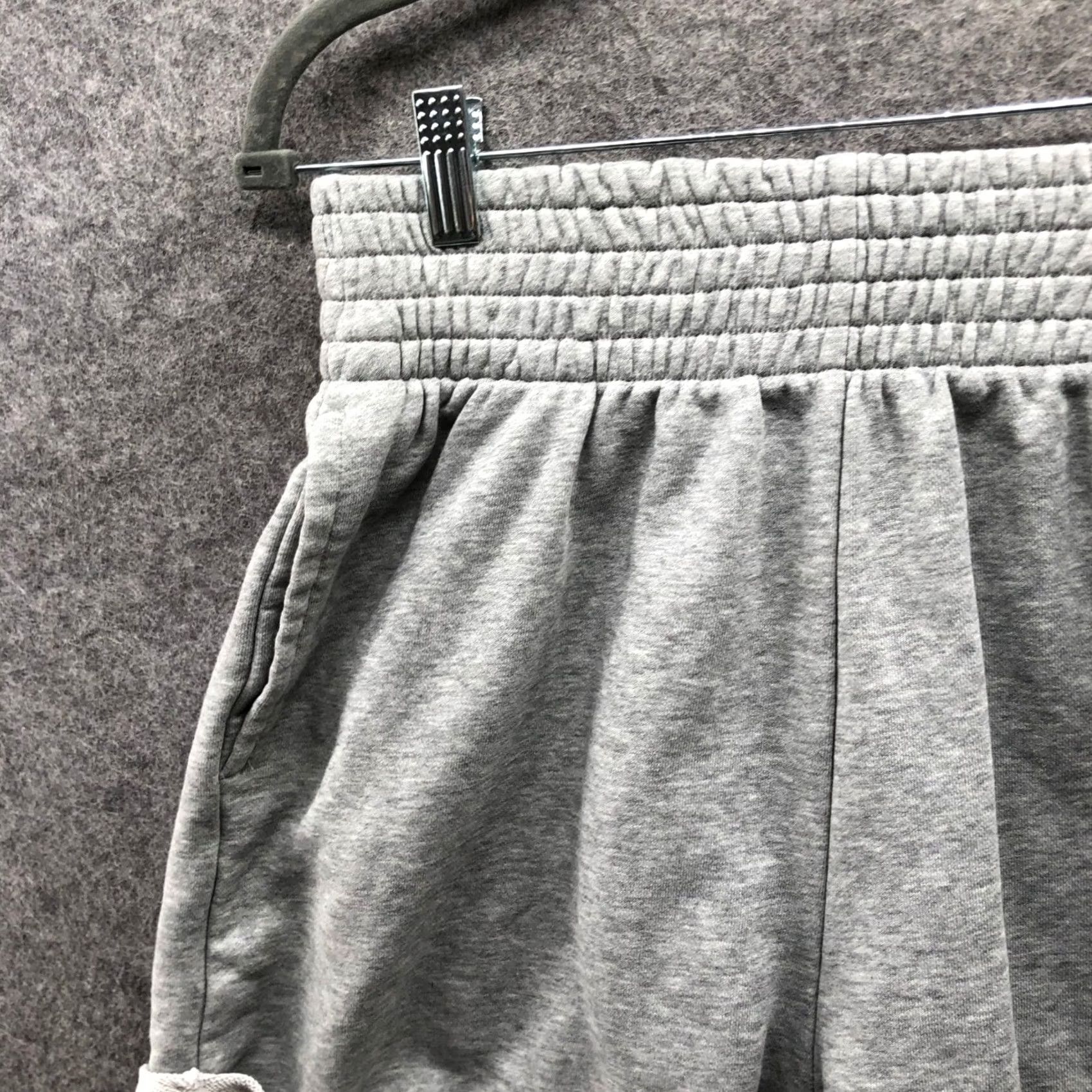 Nike Nike Sportswear Phoenix Fleece Sweat Shorts Womens S Gray High Rise Roll Cuff Size 28" / US 6 / IT 42 - 3 Thumbnail