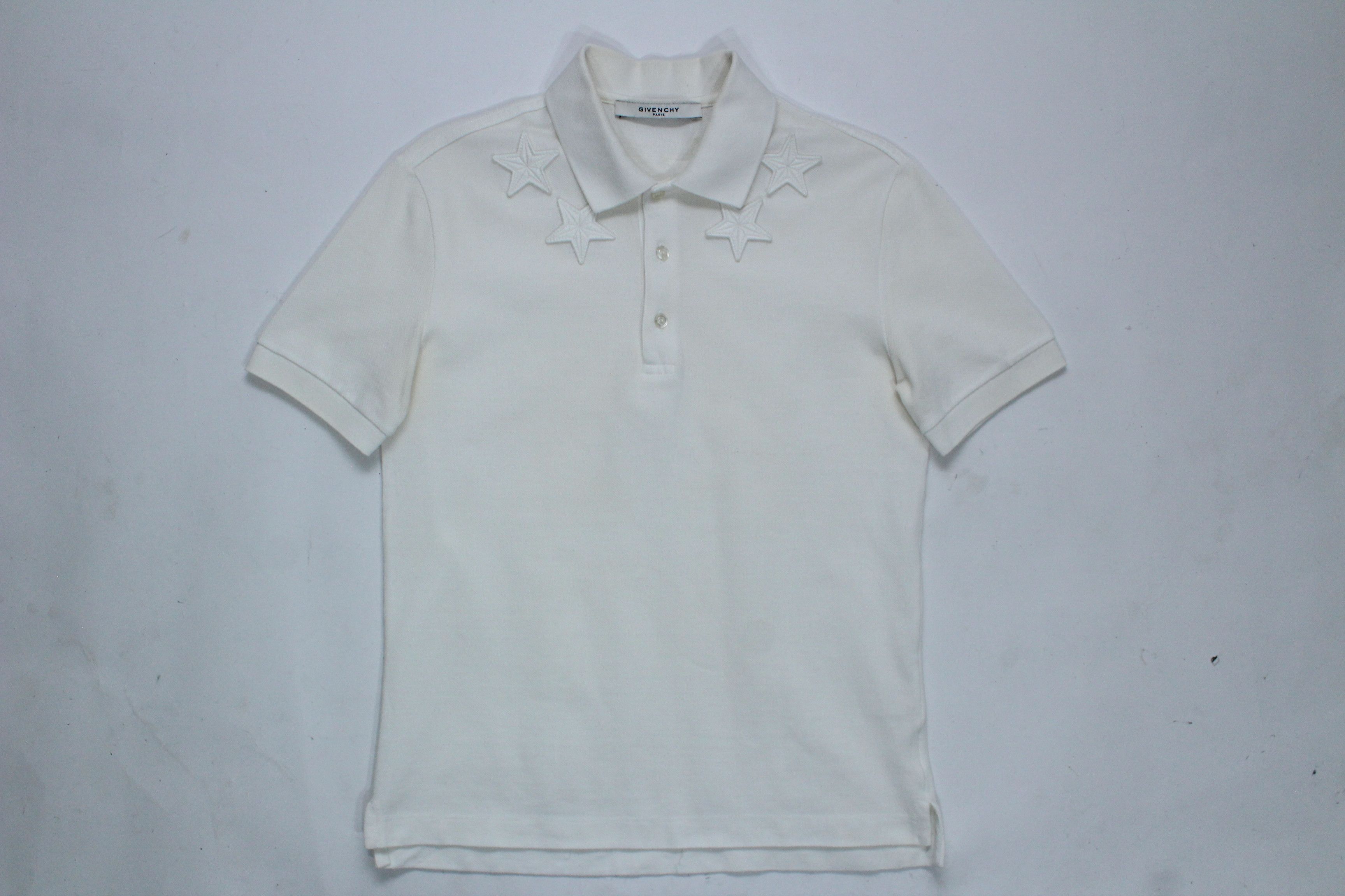 Givenchy Givenchy by Riccardo Tisci Star Embroidery Polo White Size US S / EU 44-46 / 1 - 7 Thumbnail