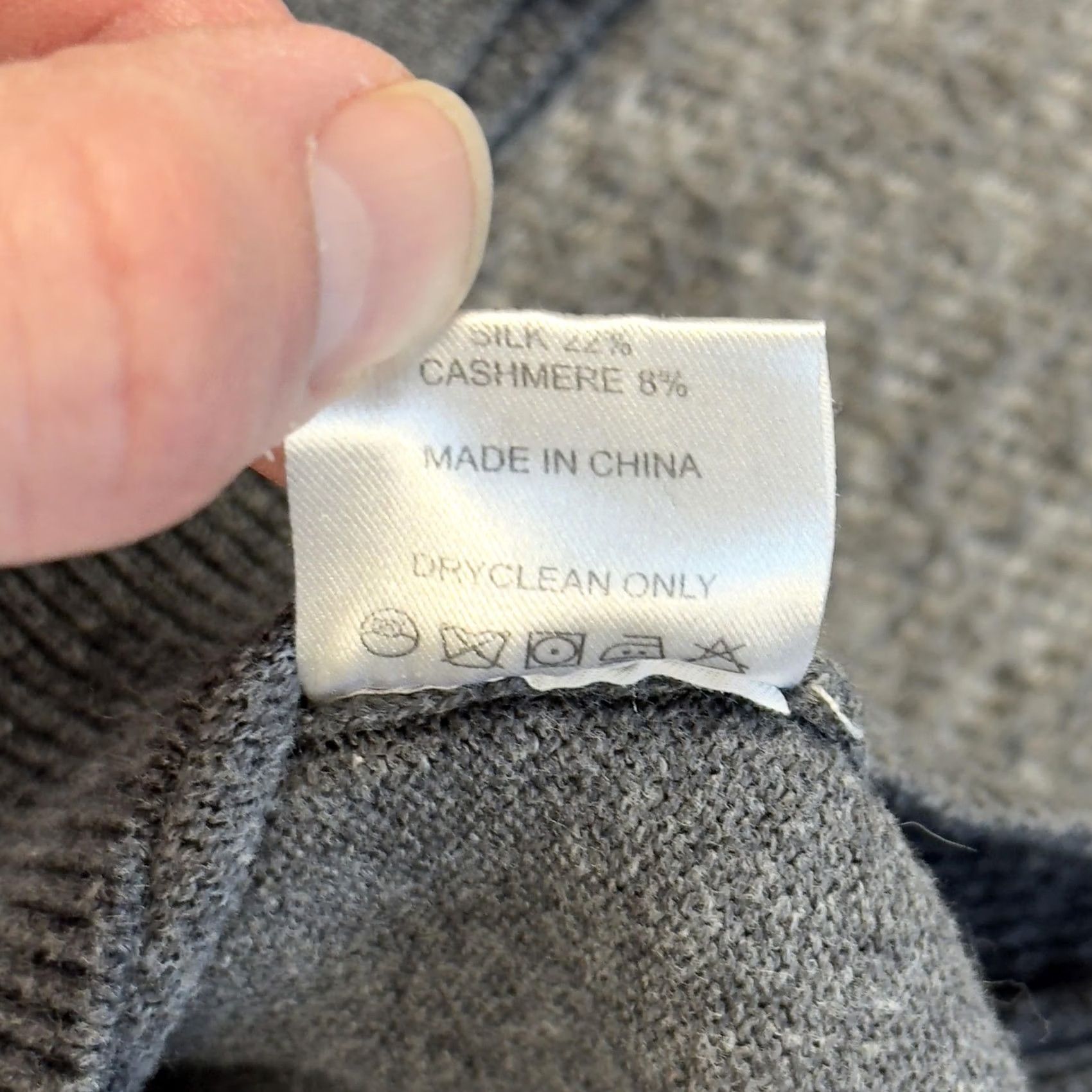 Vintage J Hilburn Sweater Mens XXL Gray Half Zip Cashmere Blend Mock Neck Pullover - Premium Quality & Size - Sale Size US XXL / EU 58 / 5 - 5 Thumbnail