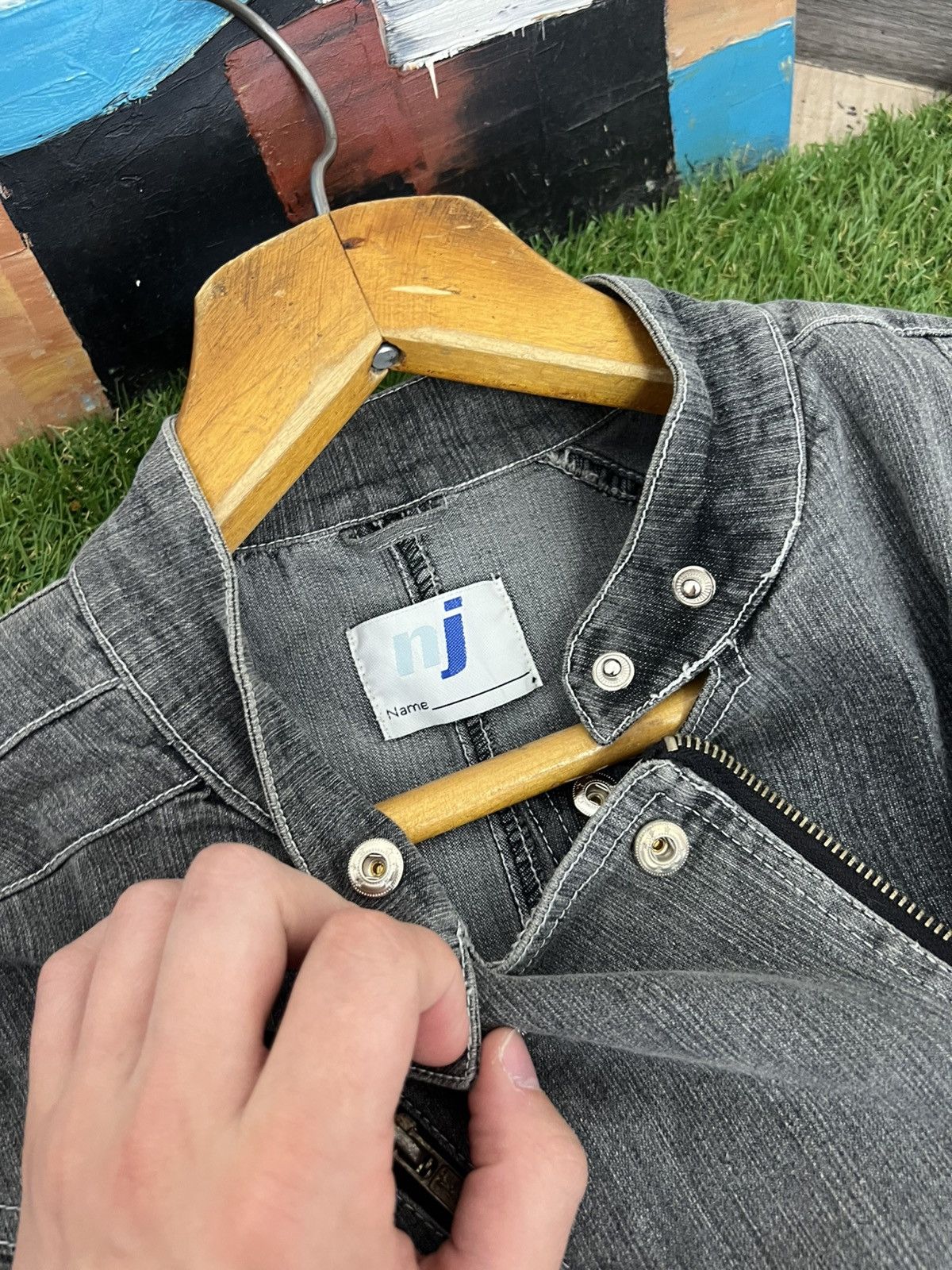 Japanese Brand × Vintage Vintage Japanese biker denim jacket Size M / US 6-8 / IT 42-44 - 6 Thumbnail