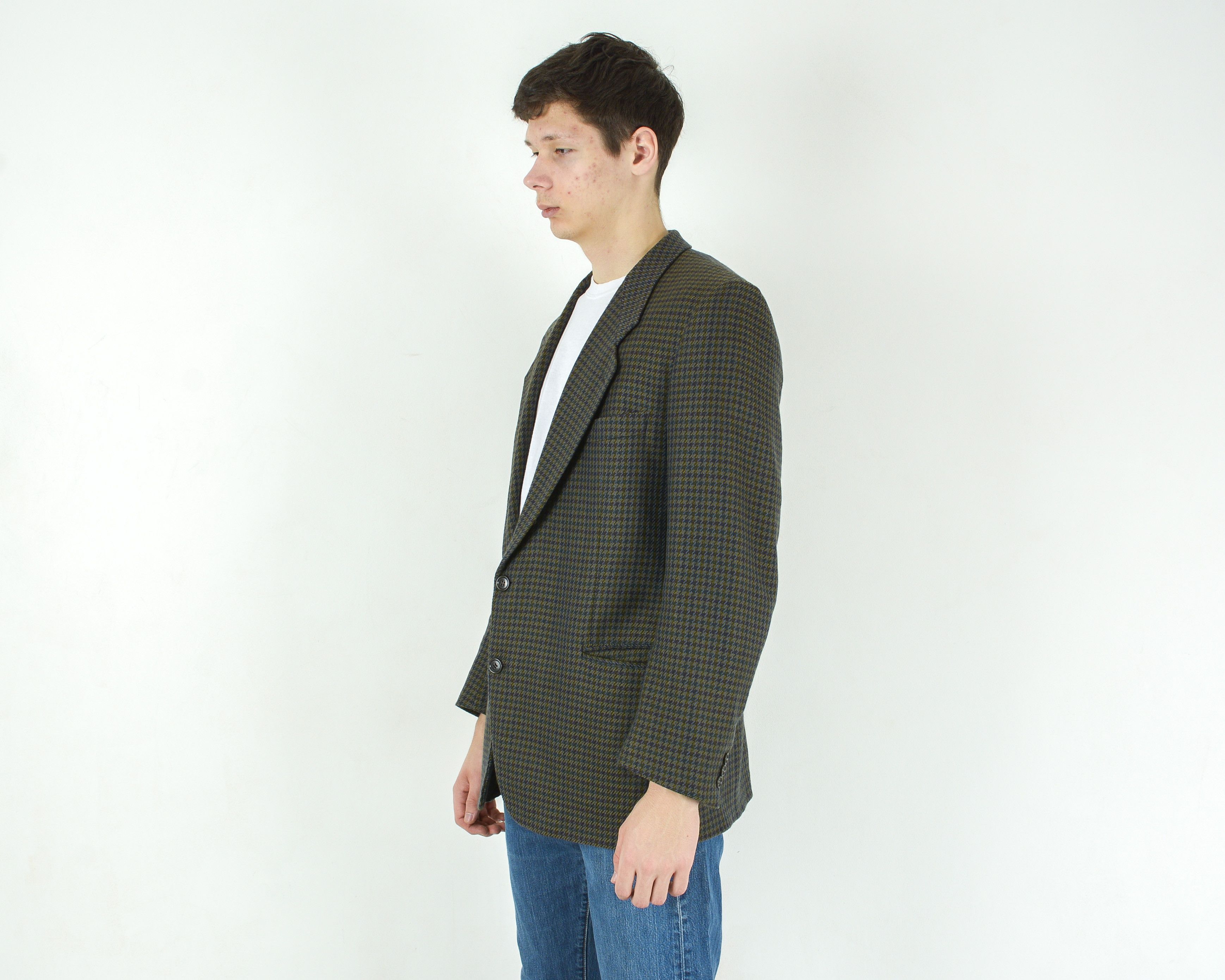 Hugo Boss Blazer Uk 46 Us Tweed Cashmere Suit Jacket Sport Coat Formal Size 46R - 2 Thumbnail