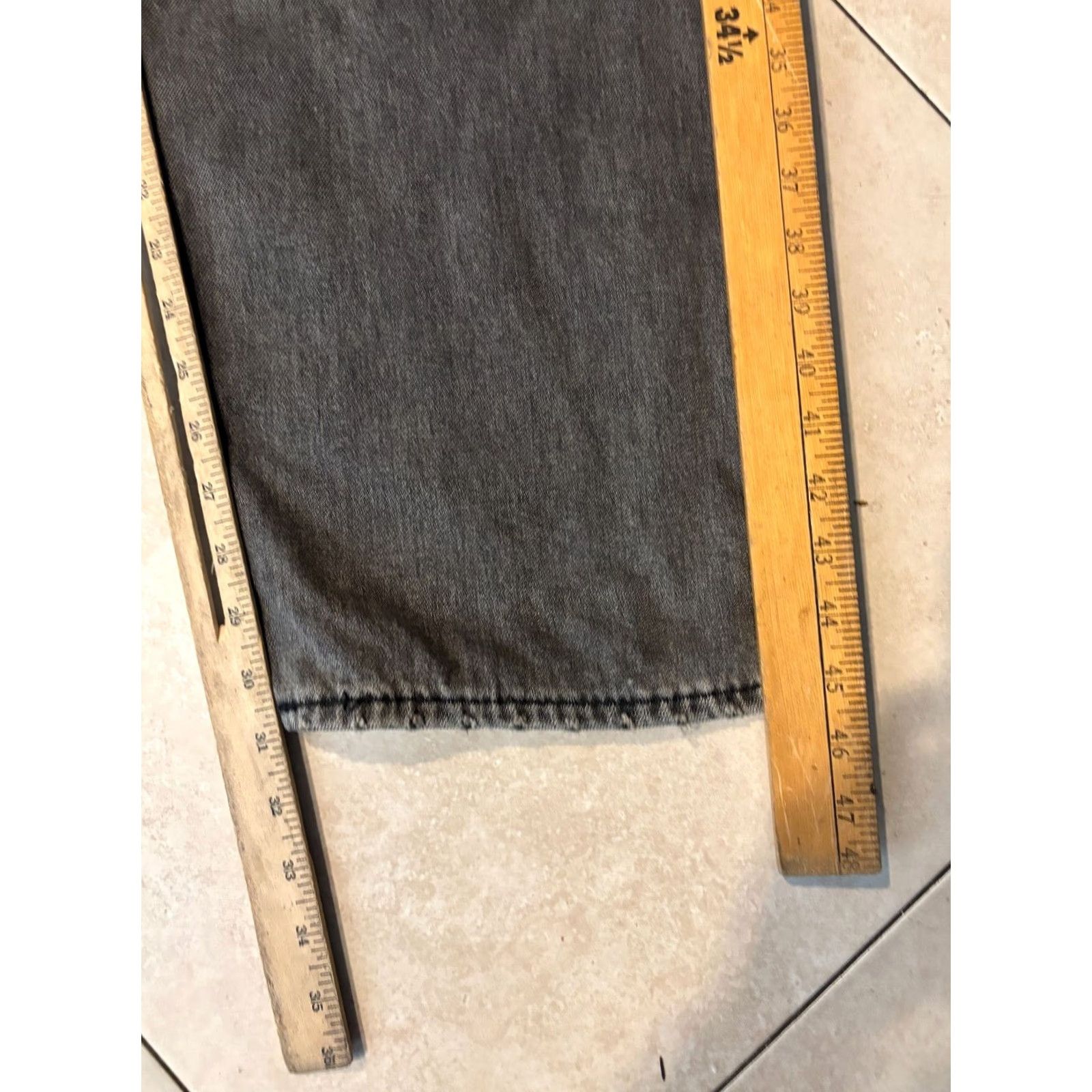Levi's Levi's 550 Jeans Relaxed Straight Mens 48X34 Black 90s Retro Vintage Style Distressed 5-Pocket Denim Jeans Size US 32 / EU 48 - 7 Thumbnail