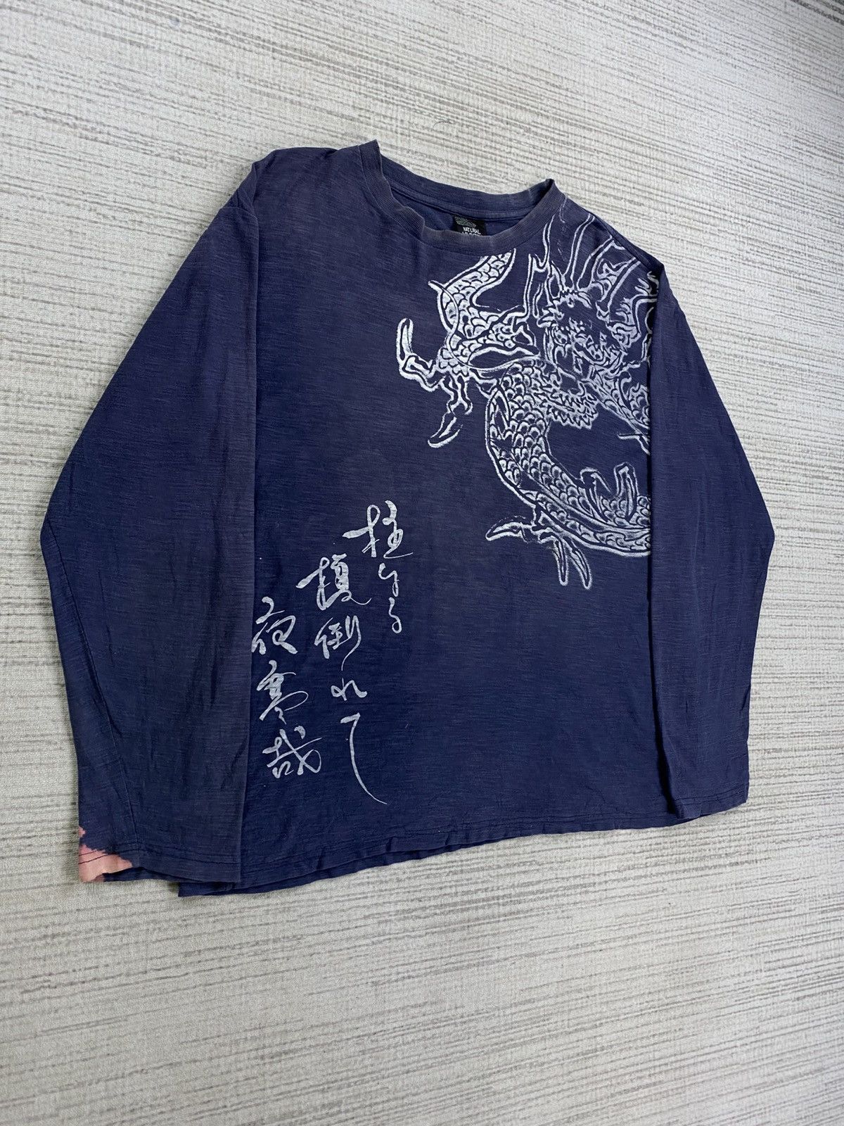 Japanese Brand Vintage Natural Vivration Sukajan Dragon Longsleeve Shirt Size US XL / EU 56 / 4 - 3 Thumbnail