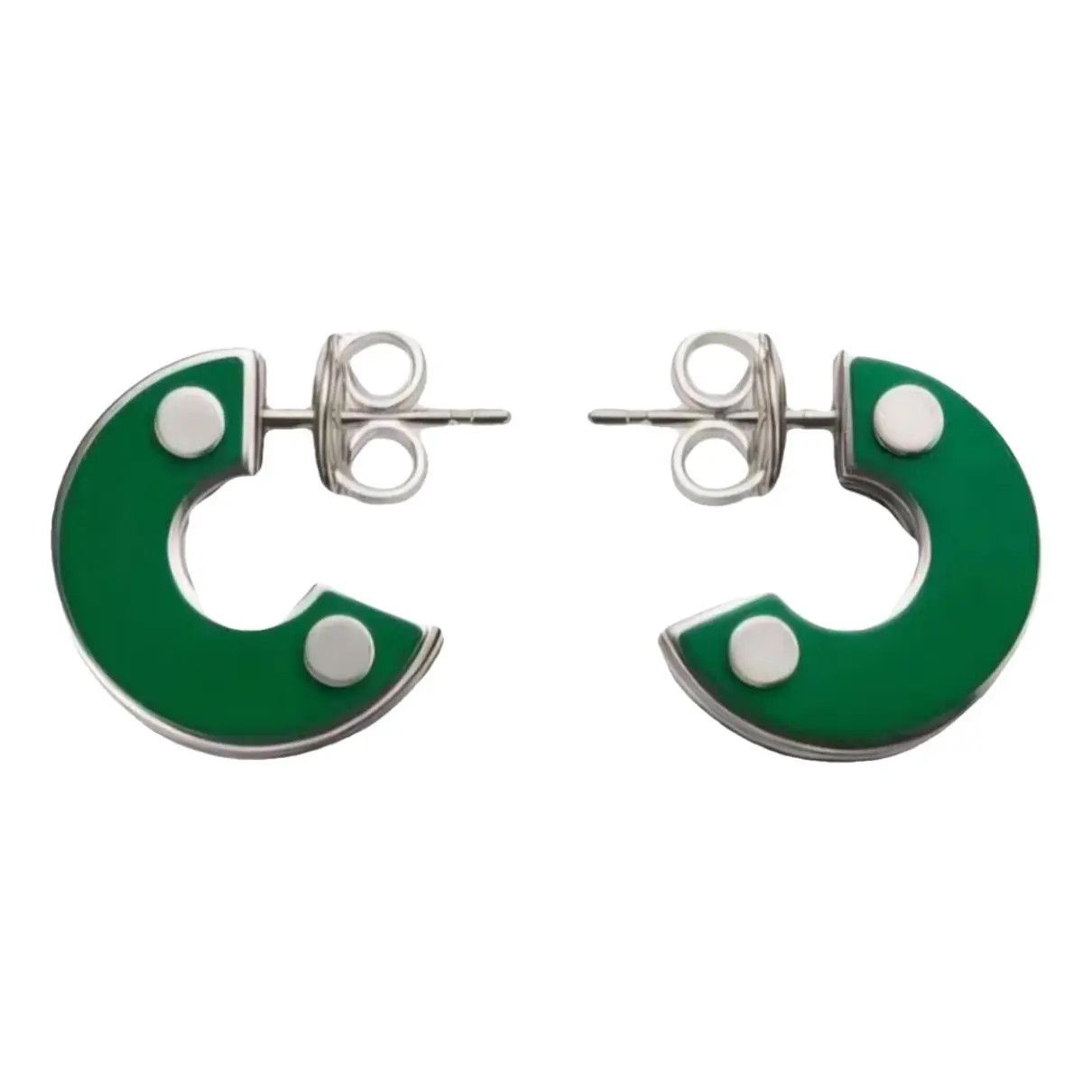 Bottega Veneta o1n1vont1124 Size: OS / Bolt Sterling Earring Green Size ONE SIZE - 1 Thumbnail