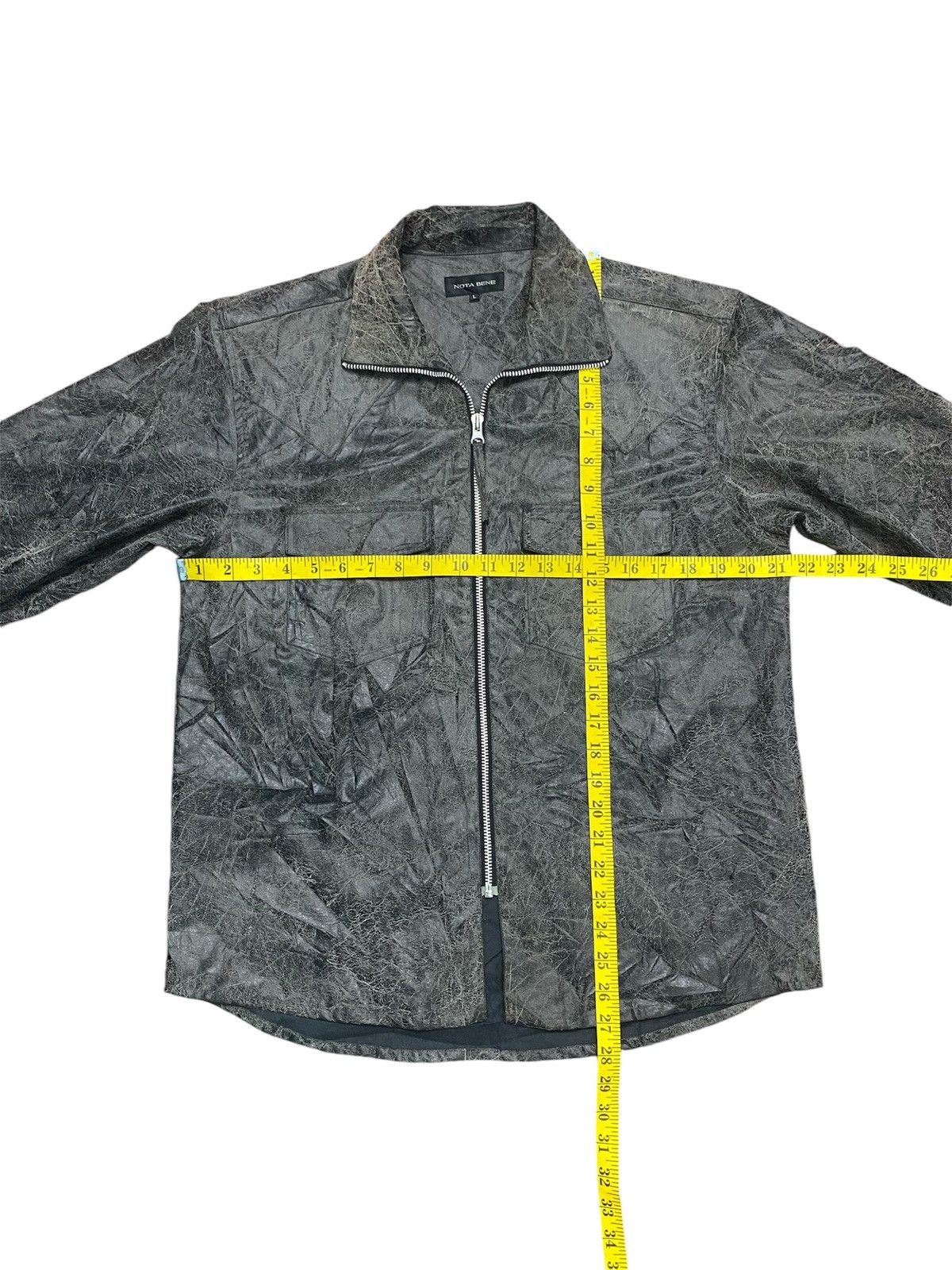Japanese Brand Vintage NOTA BENE leather jacket zip up Size US L / EU 52-54 / 3 - 10 Thumbnail