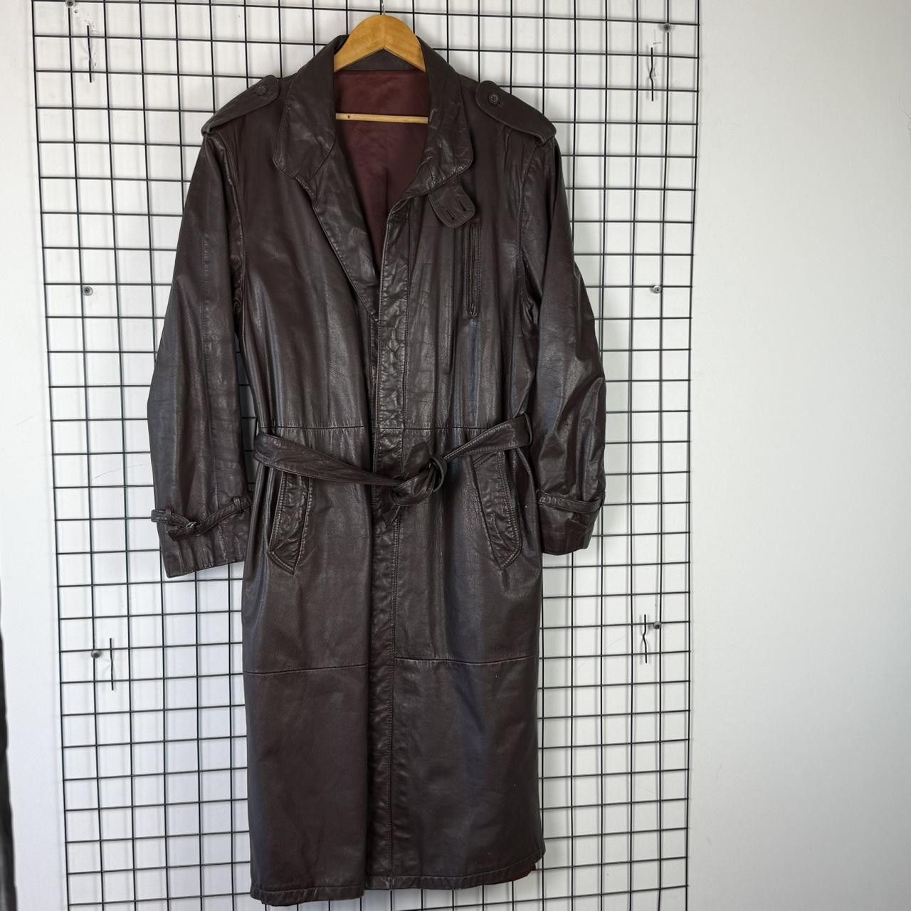 Vintage Real Leather Maxi Coat Dark Brown Vintage Size US L / EU 52-54 / 3 - 3 Thumbnail