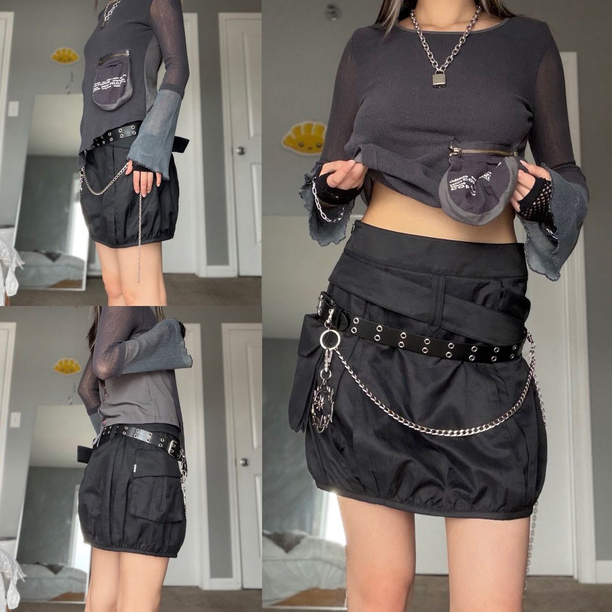 Cop Copine Cop Copine Ashley Belt Buckle Skirt Size 29" - 9 Thumbnail