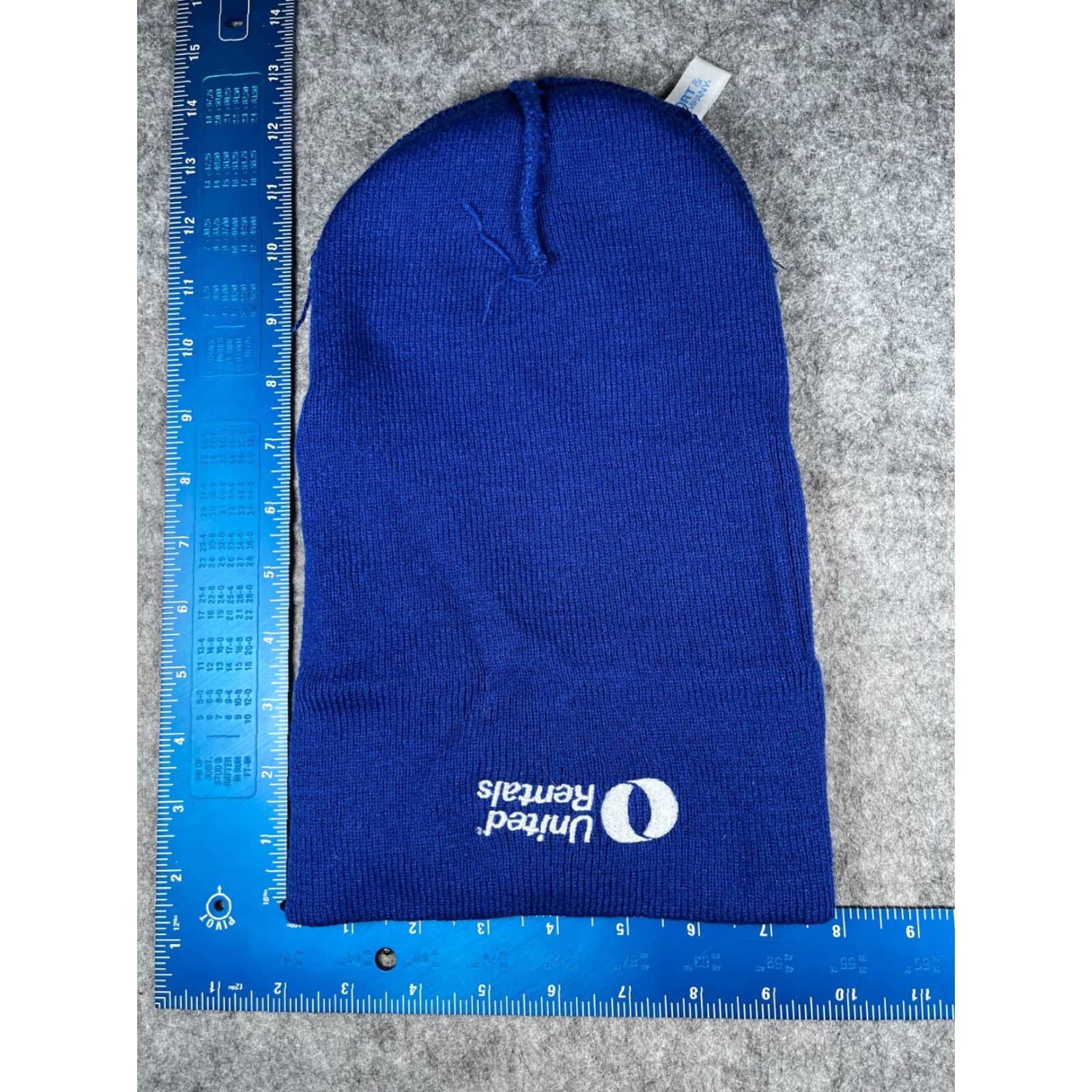 Port & Company VINTAGE United Rentals Beanie Toque Adult One Size Blue Knit Embroidered 100% Acrylic Size ONE SIZE - 5 Thumbnail