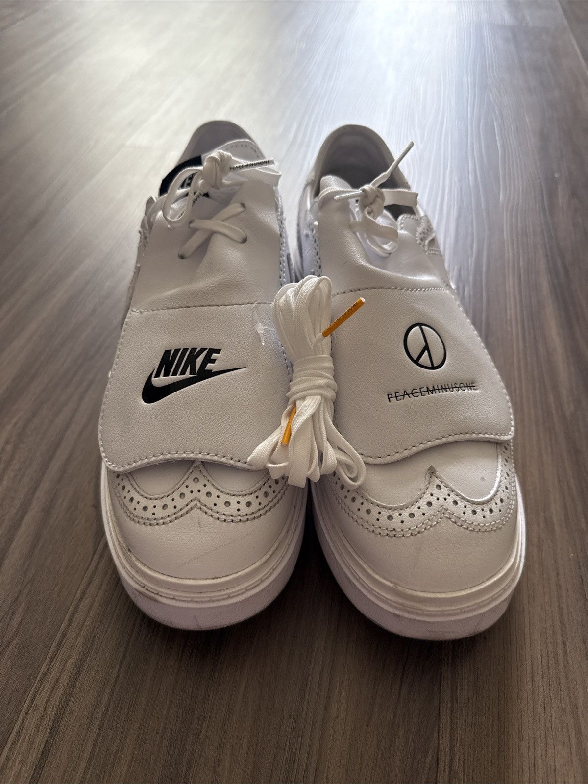 Nike Nike Kwondo 1 G-Dragon PEACEMINUSONE Triple White Size 12 Size US 12 / EU 45 - 1 Thumbnail