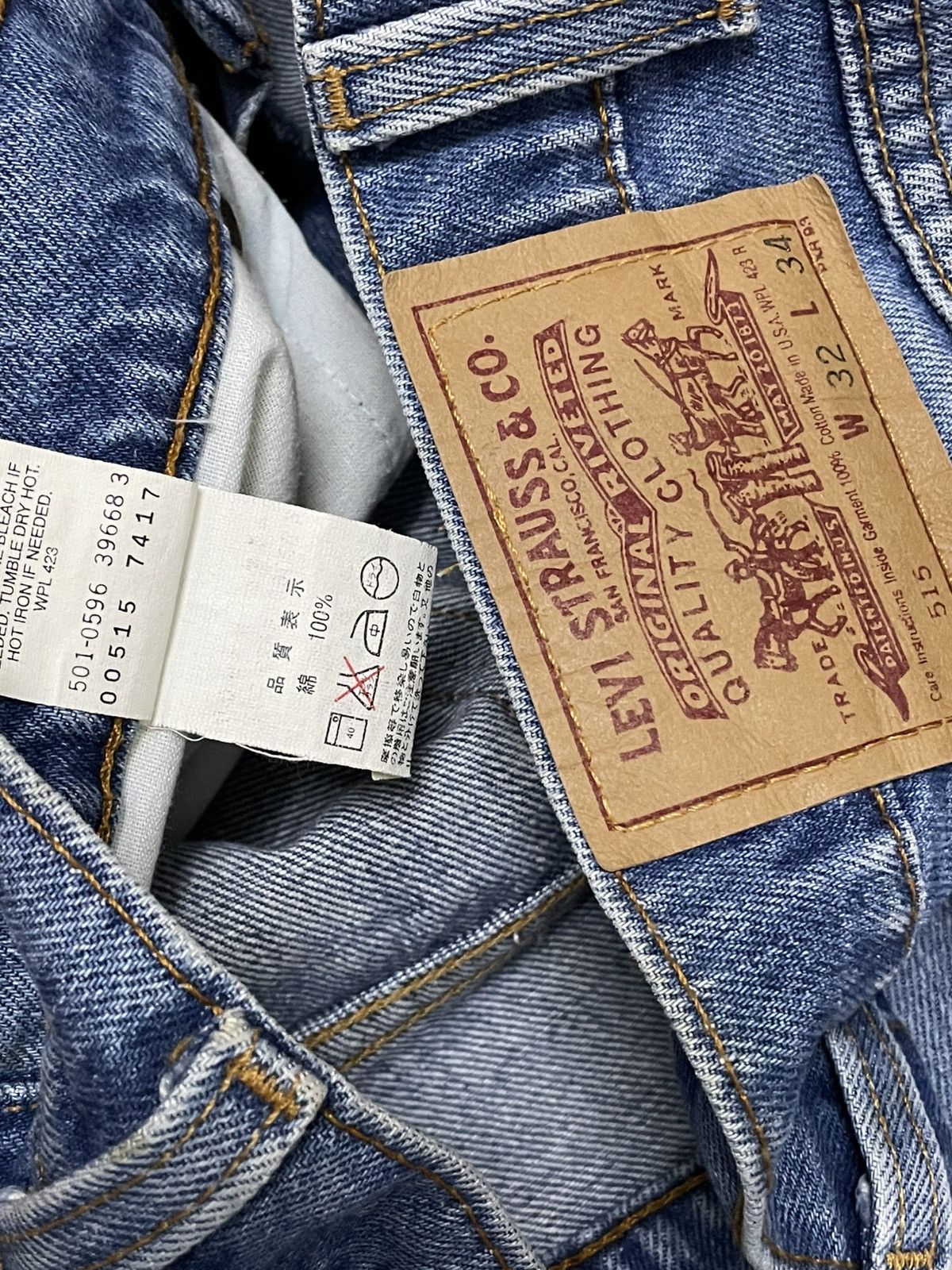 Levi's Vintage Clothing VINTAGE LEVIS 515 90S DESIGNER DIRT WASHED GRUNGE DENIM Size US 30 / EU 46 - 17 Thumbnail