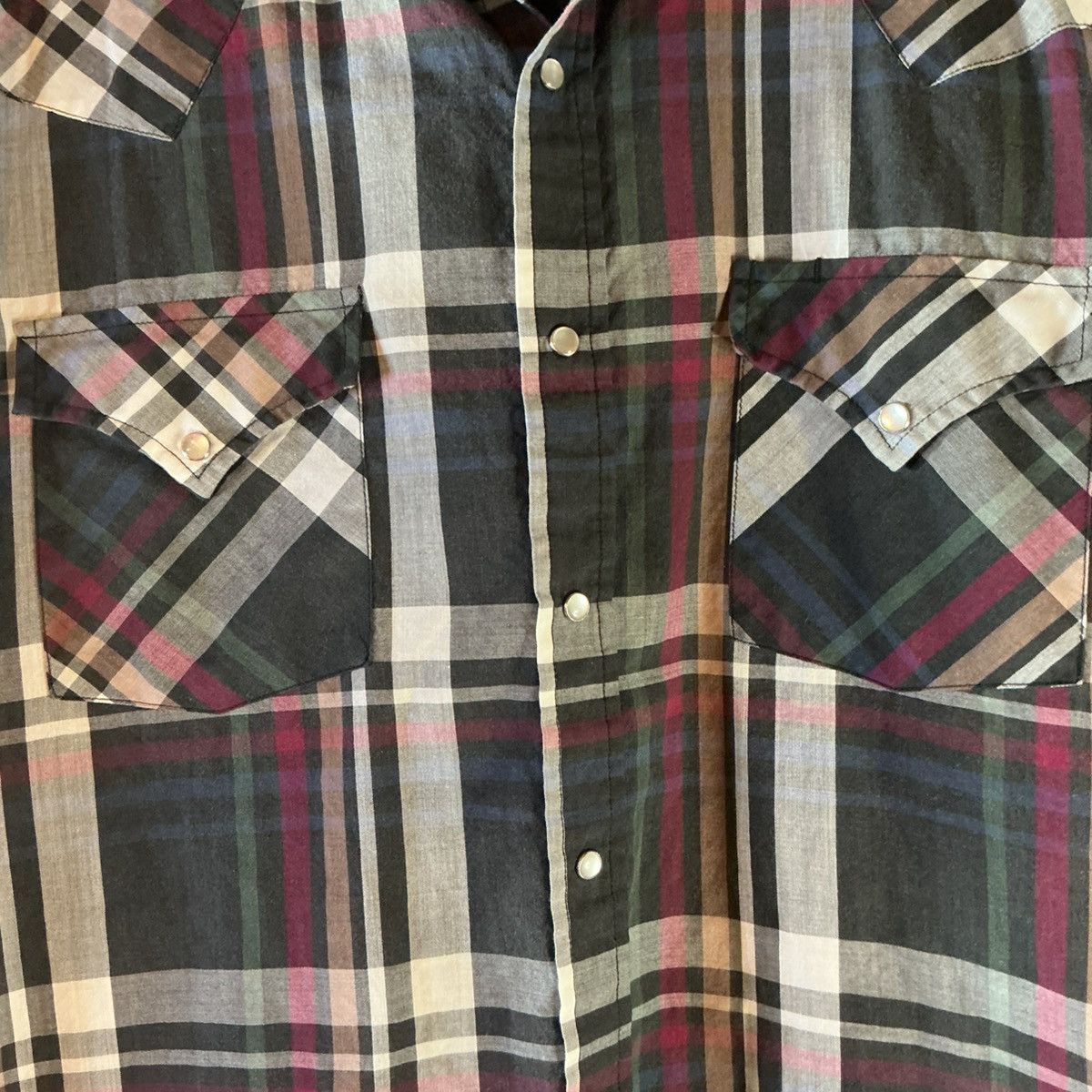 Other Ely Plains Men XL navy Plaid Western Shirt w/ Pearl Snaps Size US XL / EU 56 / 4 - 2 Thumbnail