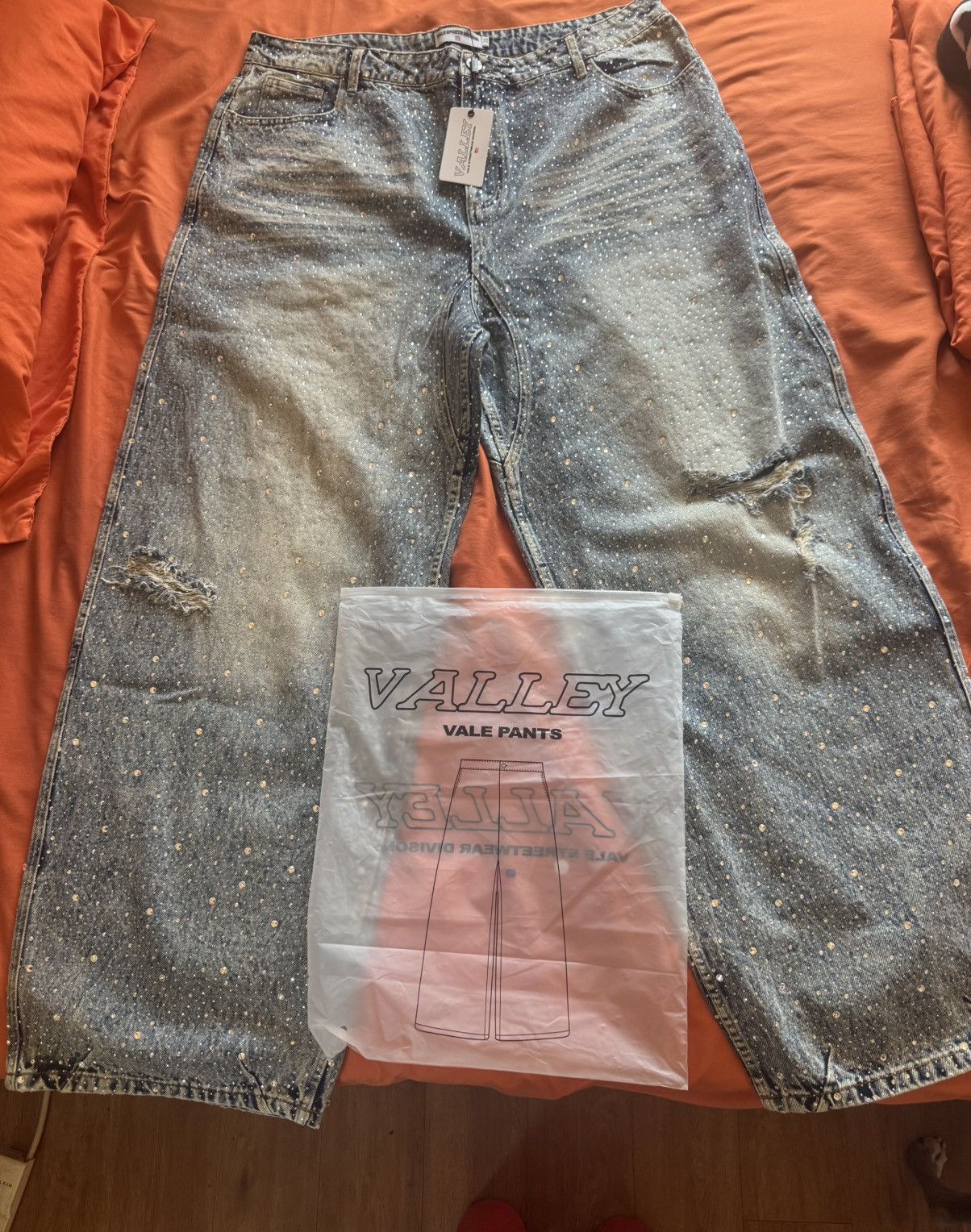 Vale Vale Forever Rhinestones Jeans Size US 38 / EU 54 - 1 Thumbnail