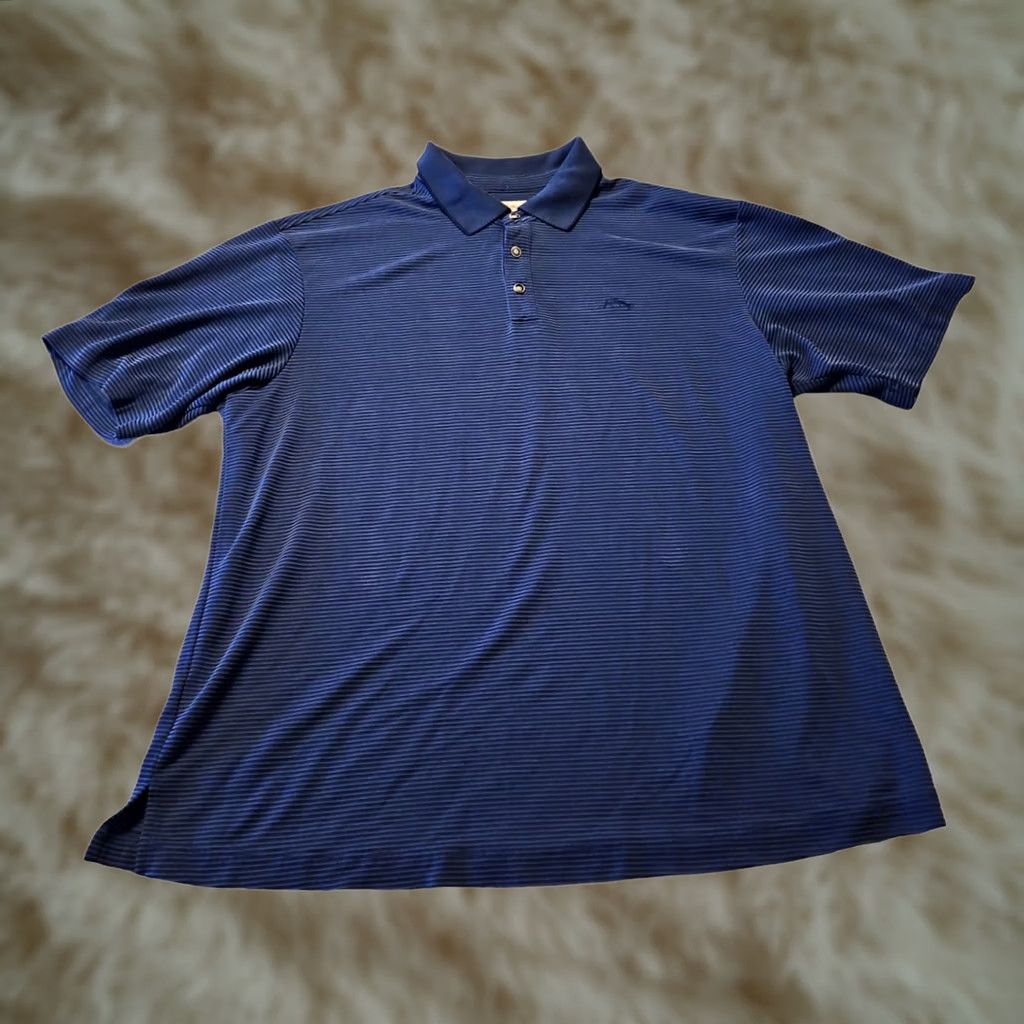 Tommy Bahama Tommy Bahama Polo Shirt Adult XL Blue Striped Casual Vacation Men Size US XL / EU 56 / 4 - 1 Thumbnail
