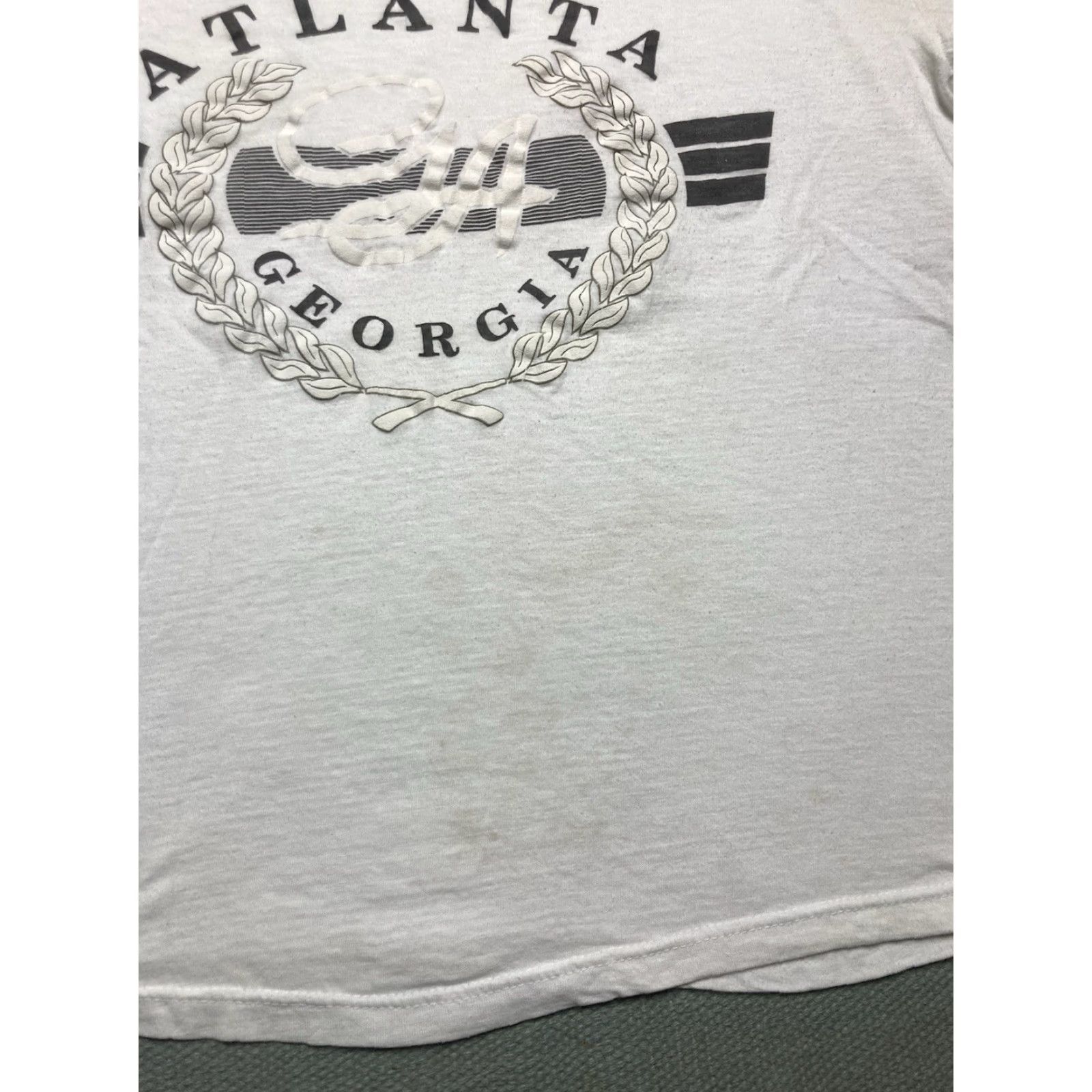 Vintage VINTAGE Unbranded T-Shirt Atlanta Georgia GA Crest Destination Tee Boxy Large White Mens L Size US L / EU 52-54 / 3 - 2 Thumbnail