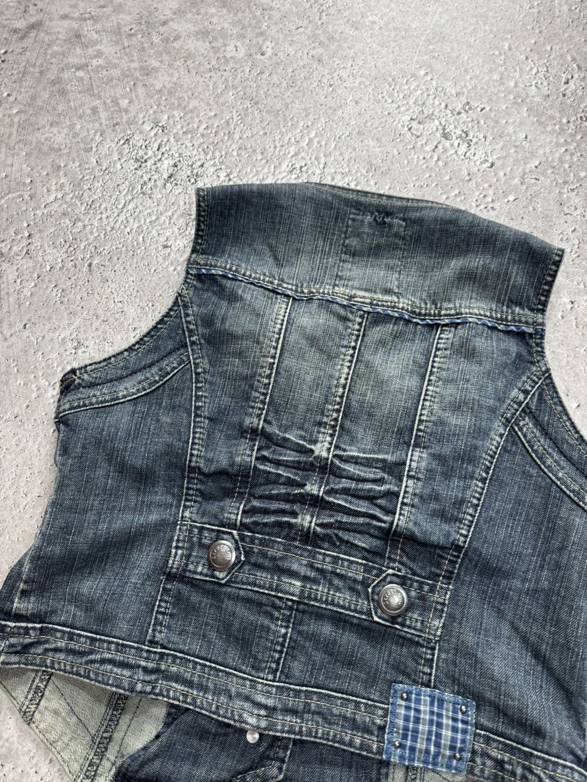 Other Vintage Cropped Denim Vest Women Biker Moto Y2K Blue Jean Size S / US 4 / IT 40 - 13 Thumbnail