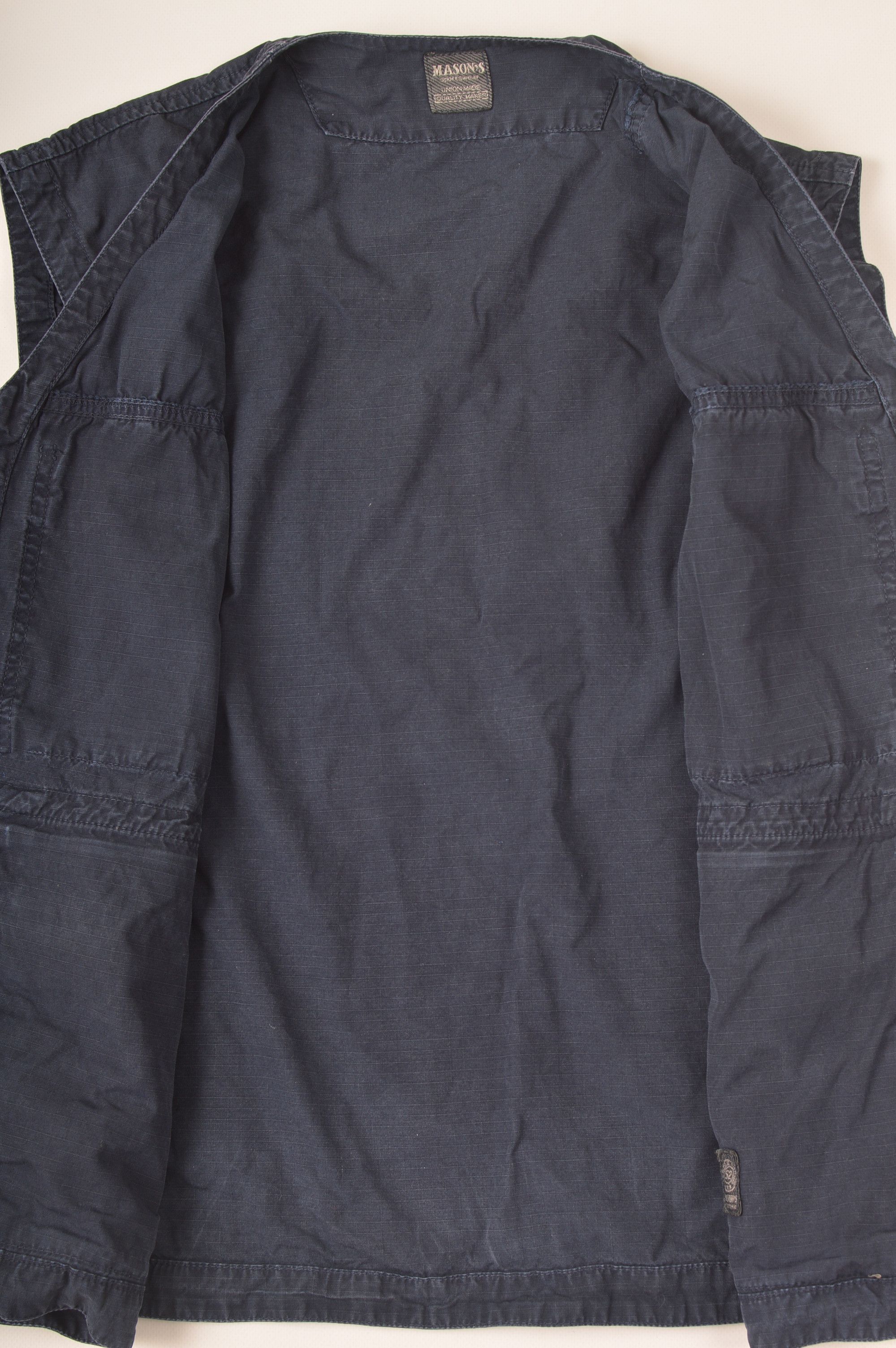 Mason Garments × Mason's Masons Sportswear Union Made Navy Utility Multipocket Vest Size US L / EU 52-54 / 3 - 6 Thumbnail