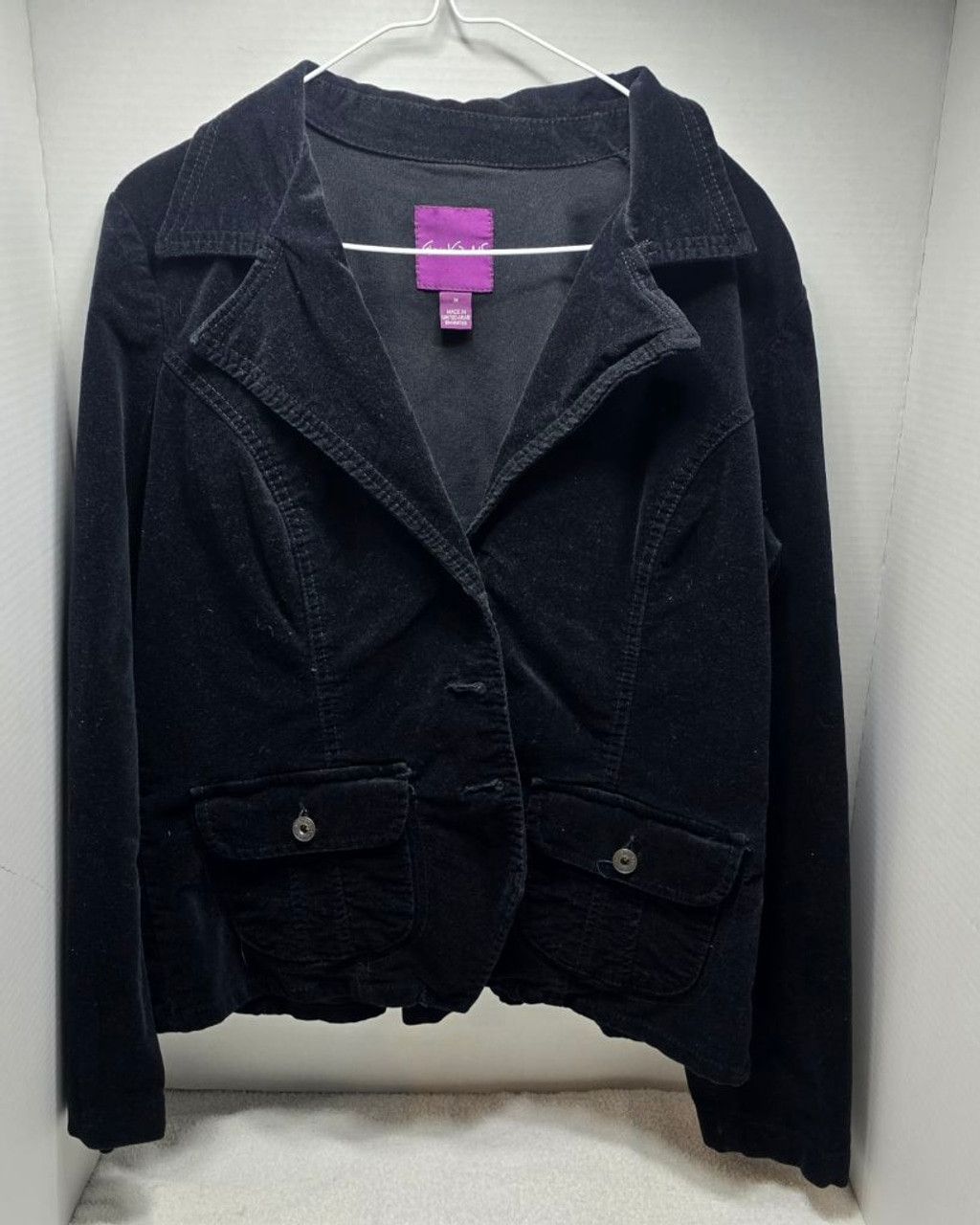 Gloria Vanderbilt Women's Gloria Vanderbilt Black Corduroy Blazer Jacket M Size M / US 6-8 / IT 42-44 - 1 Thumbnail
