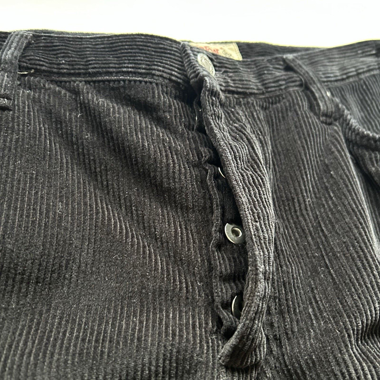 Stussy Corduroy Big Ol Jeans Black Size 34 Baggy Relaxed Fit