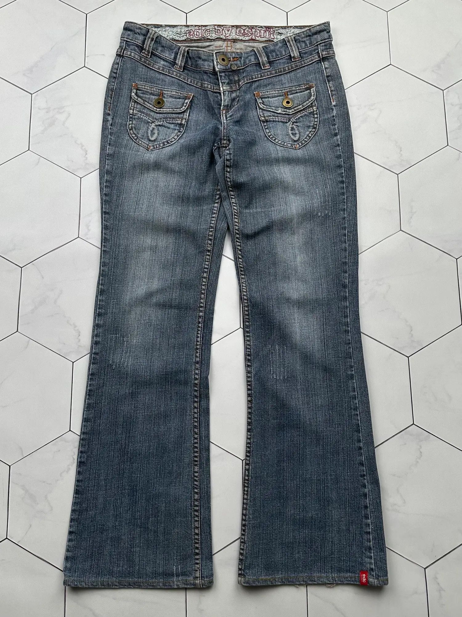 パンツ jaded london flare denim W28 y2k opium Jaded London Denim Flare Jeans, Jaded London, Feather, Y2K