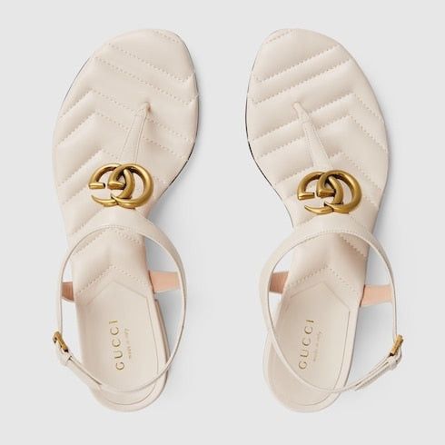 Gucci o1s1wg110225 Double G Sandals in White Size US 9 / IT 39 - 3 Thumbnail