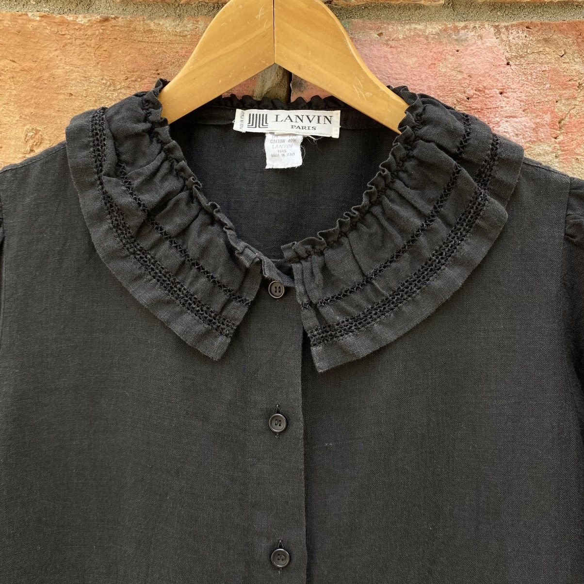 Lanvin LANVIN Black Doll Collar Blouse Size XS / US 0-2 / IT 36-38 - 17 Thumbnail