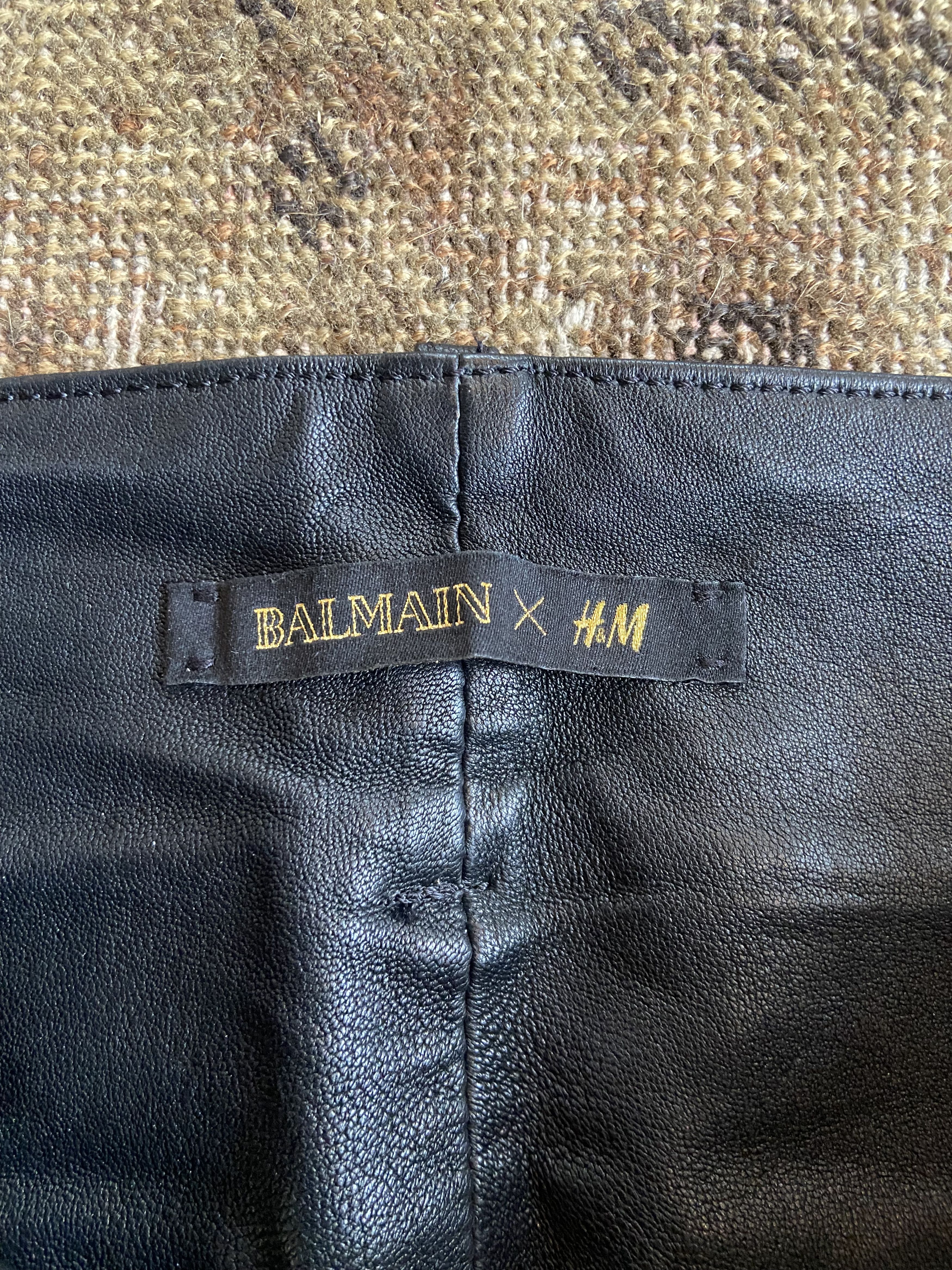Balmain × H&M Balmain x HM lmb leather biker pants Size 25" / US 0 / IT 36 - 7 Thumbnail