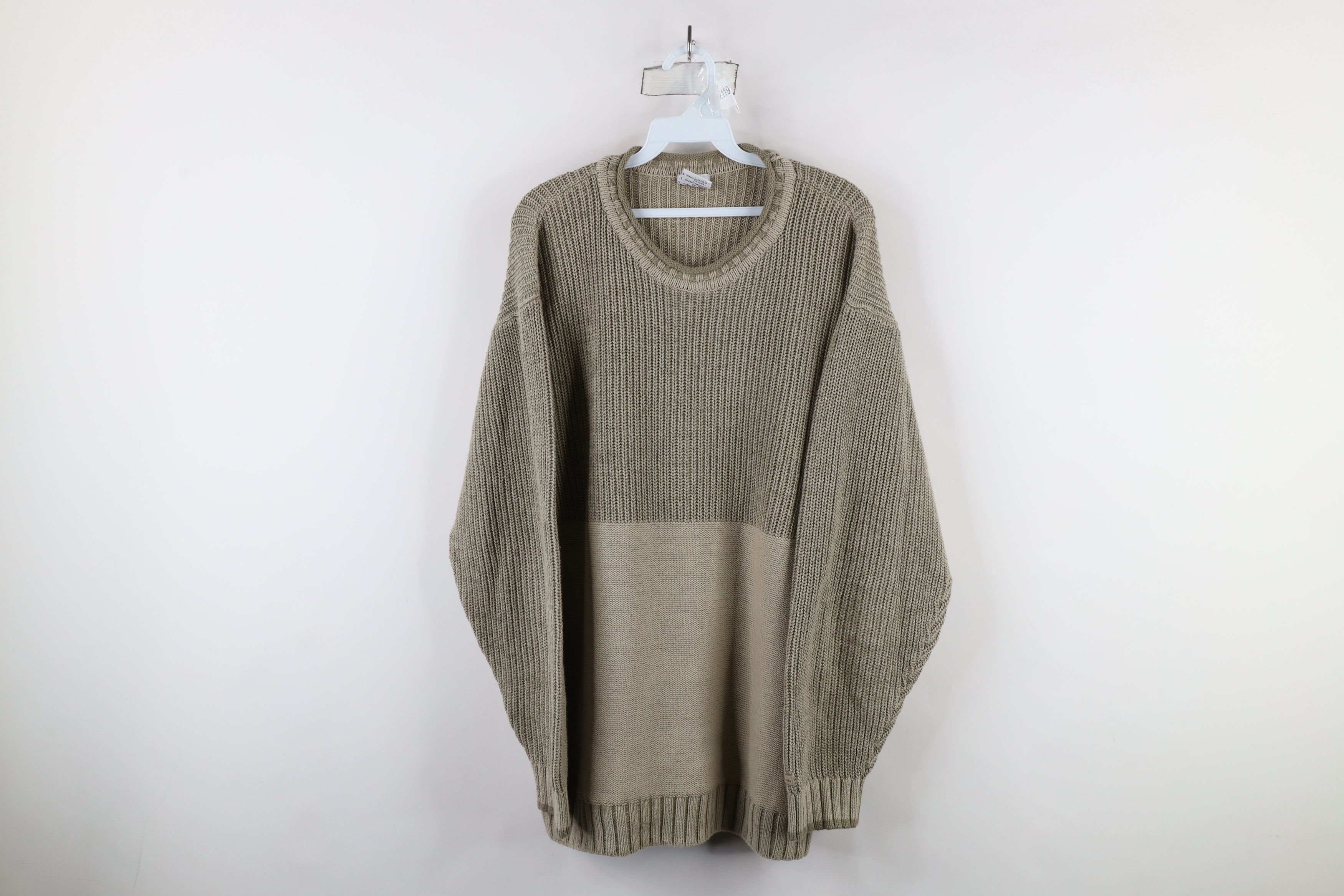 Columbia × Vintage Vintage 90s Columbia Ribbed Knit Sweater Heather Green Size US L / EU 52-54 / 3 - 1 Thumbnail