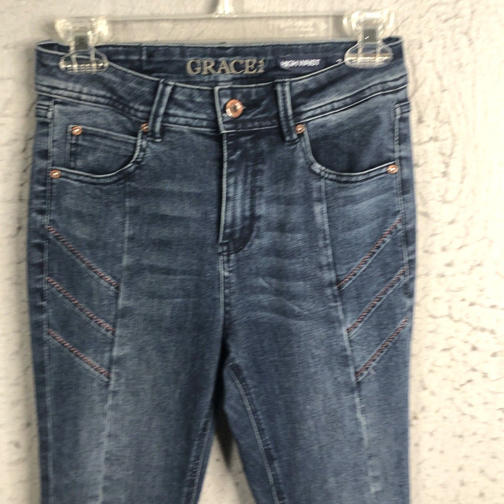 Grace in LA Grace In LA Jeans Womens 26 High Waist Bell Bottom Dark Wash Extreme Flare Jeans Womens 26 High Waist Bell Bottom Dark Wash Extreme Flare Size 26" / US 2 / IT 38 - 2 Thumbnail