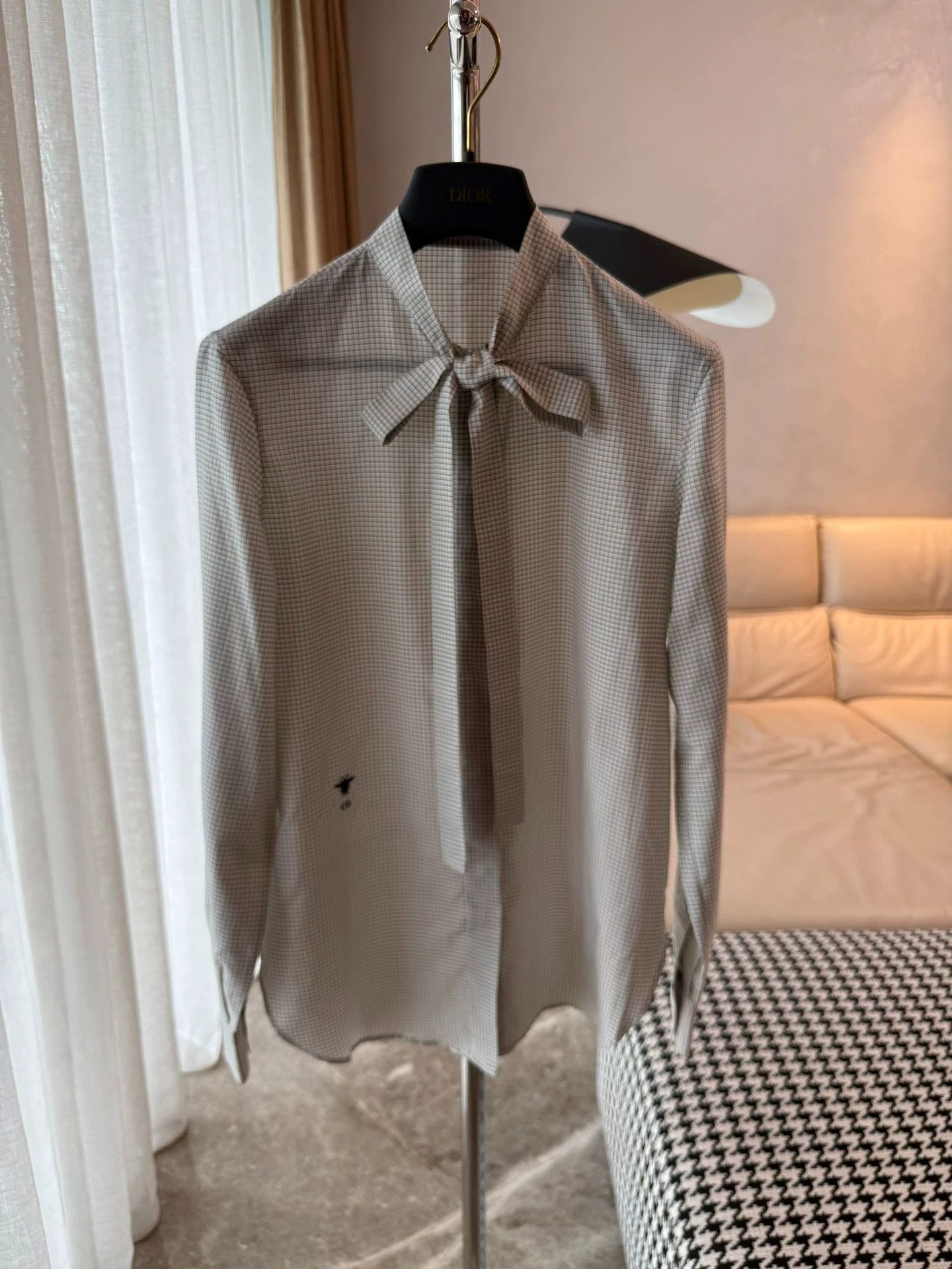 Dior Dior Silk Ribbon Bee Embroidery Classic Shirt, Size 34, New Size XS / US 0-2 / IT 36-38 - 1 Thumbnail