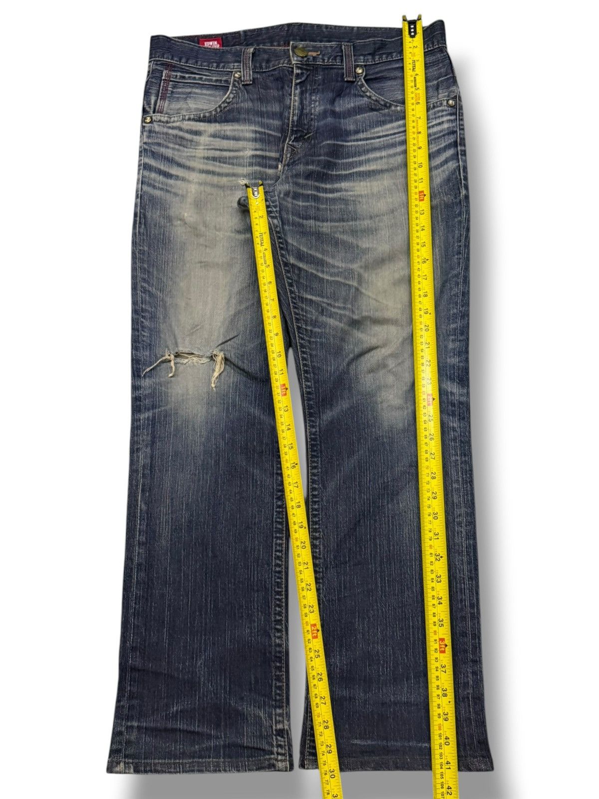 Edwin Vintage Edwin Blue Trip Japan Denim Jeans | Vintage Fade W35 Size US 35 - 15 Thumbnail