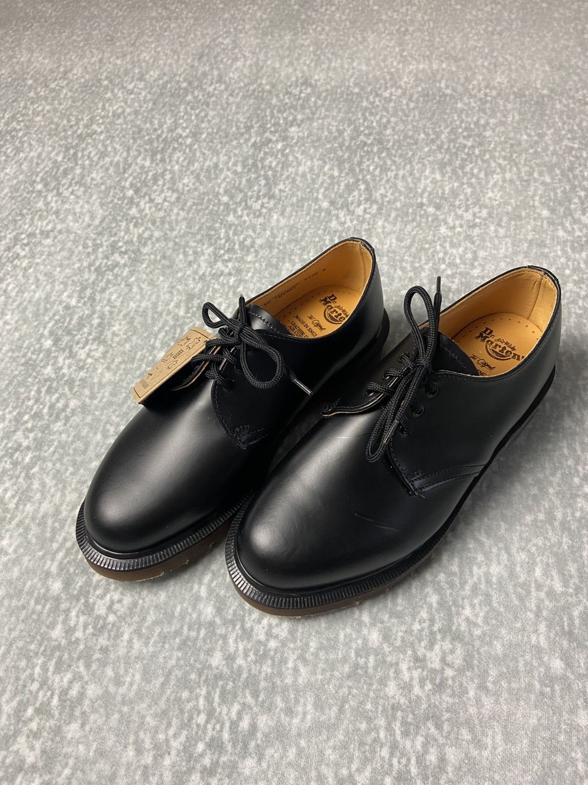 Dr. Martens Dr. Martens 1461 PW Black Smooth Leather Oxford Shoes Size US 6.5 / IT 36.5 - 1 Thumbnail