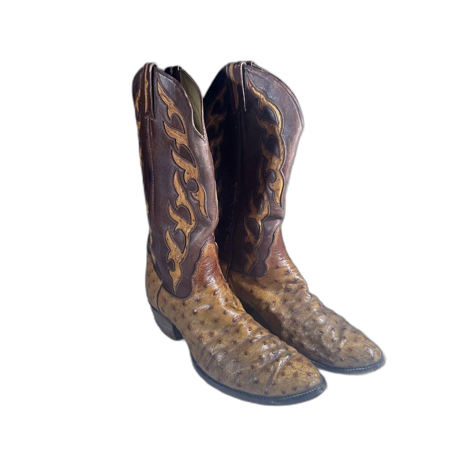Tony Lama Tony Lama Vintage Western Leather Boots Quill Ostrich Skin B Size US 11 / EU 44 - 1 Thumbnail