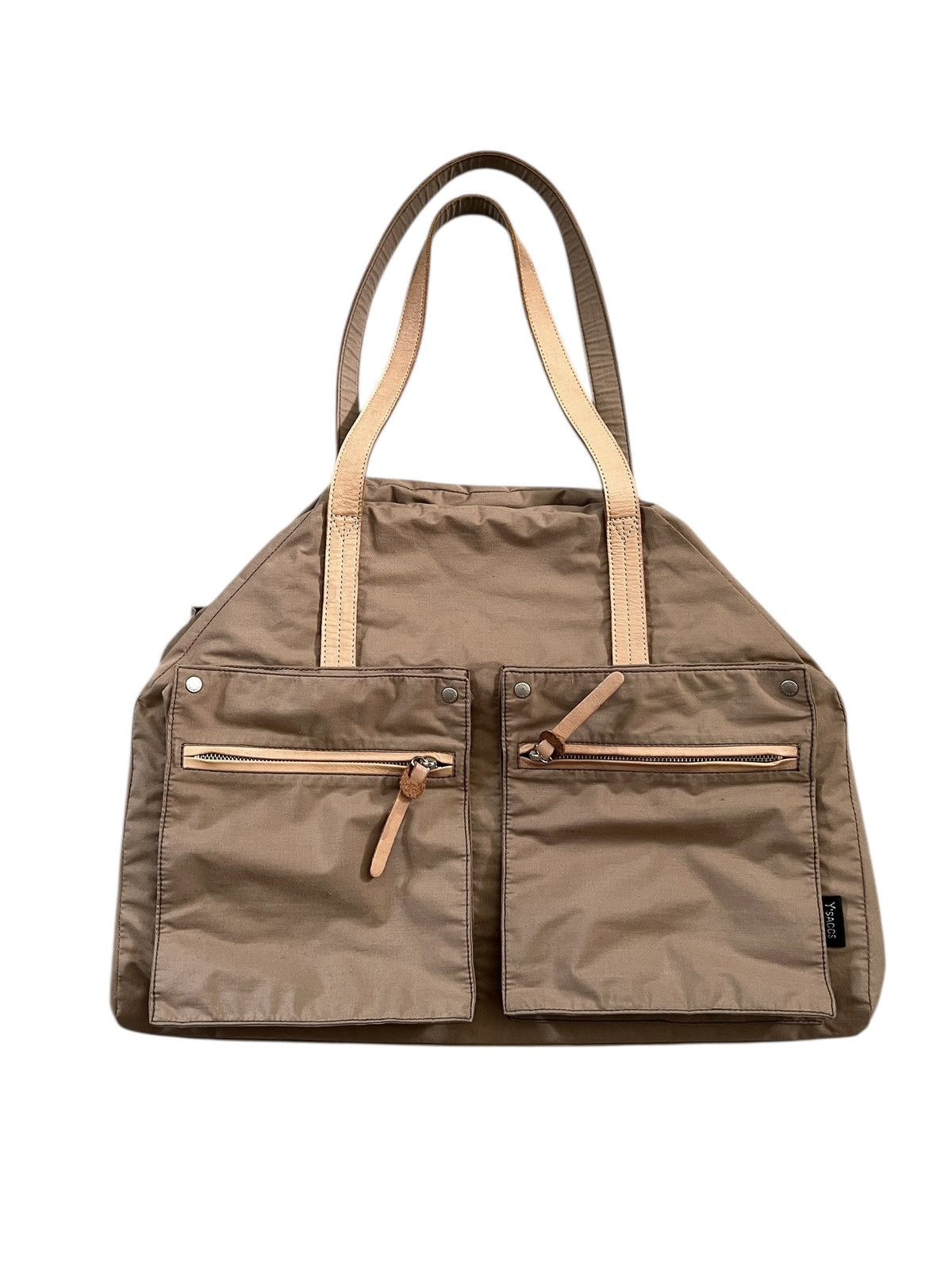Yohji Yamamoto 2000s Y’SACCS Leather-Trim Boston Bag Size ONE SIZE - 2 Thumbnail