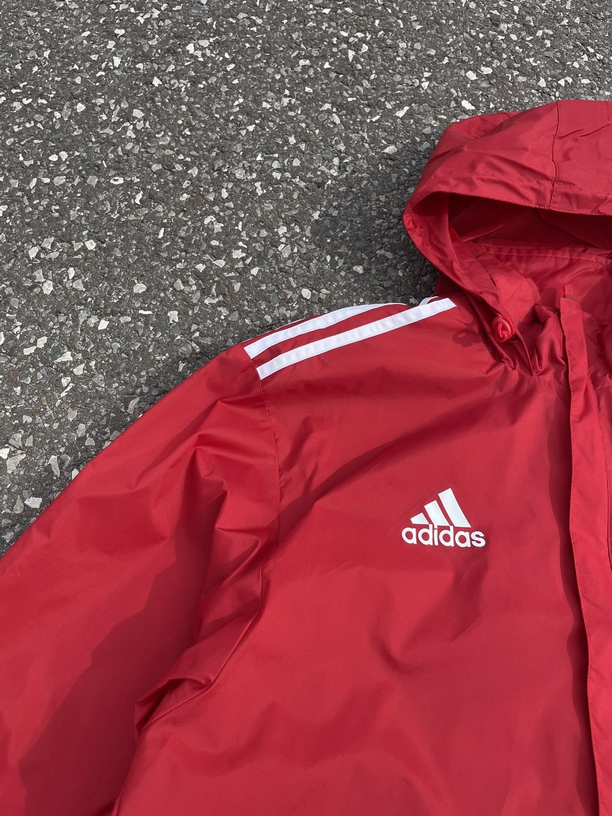 Adidas Adidas Stoke City Training Rain Jacket Windbreaker Soccer Size US XL / EU 56 / 4 - 2 Thumbnail
