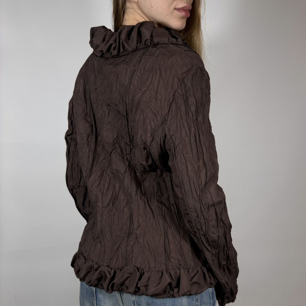Japanese Brand Vintage Y2K L33 Ruffled Boho Japanese Style Blouses Shirt Size XL / US 12-14 / IT 48-50 - 2 Thumbnail