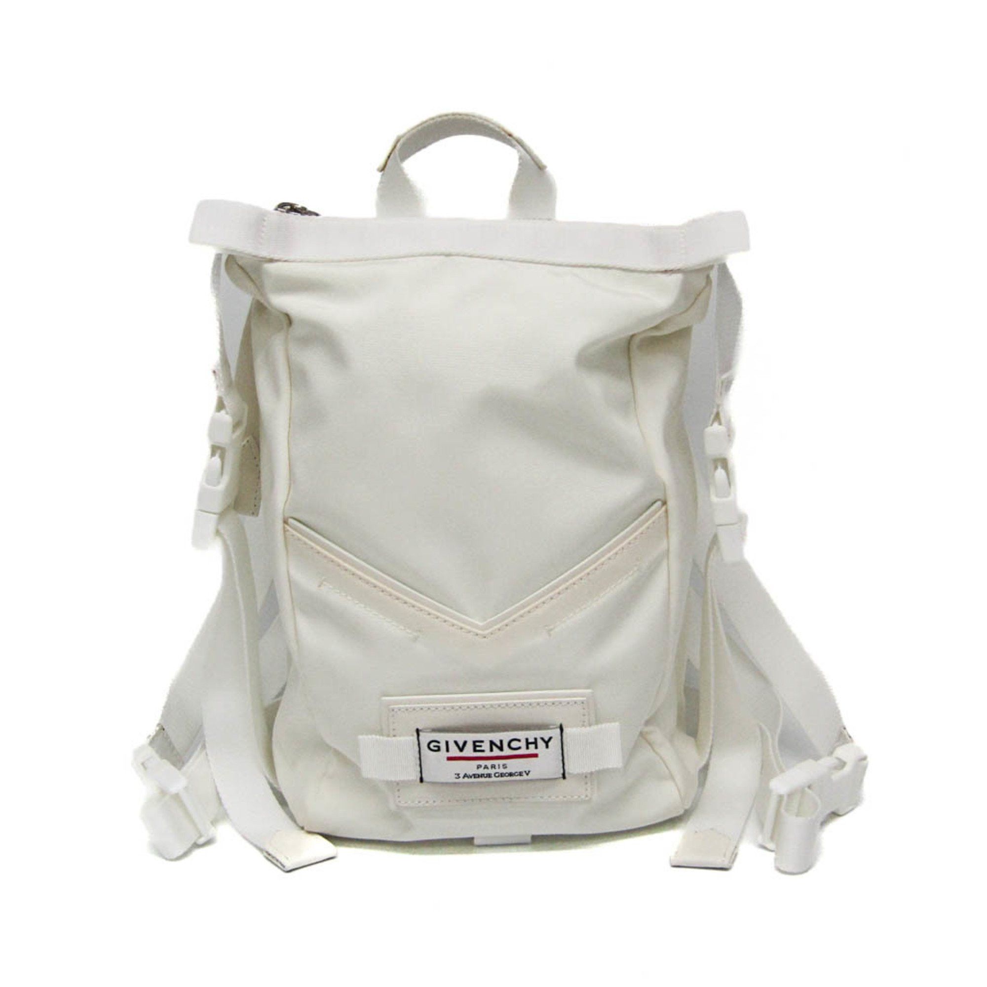 Givenchy Givenchy Downtown BB50BPBORT Women's Leather,Nylon Canvas Backpack White Size ONE SIZE - 1 Thumbnail