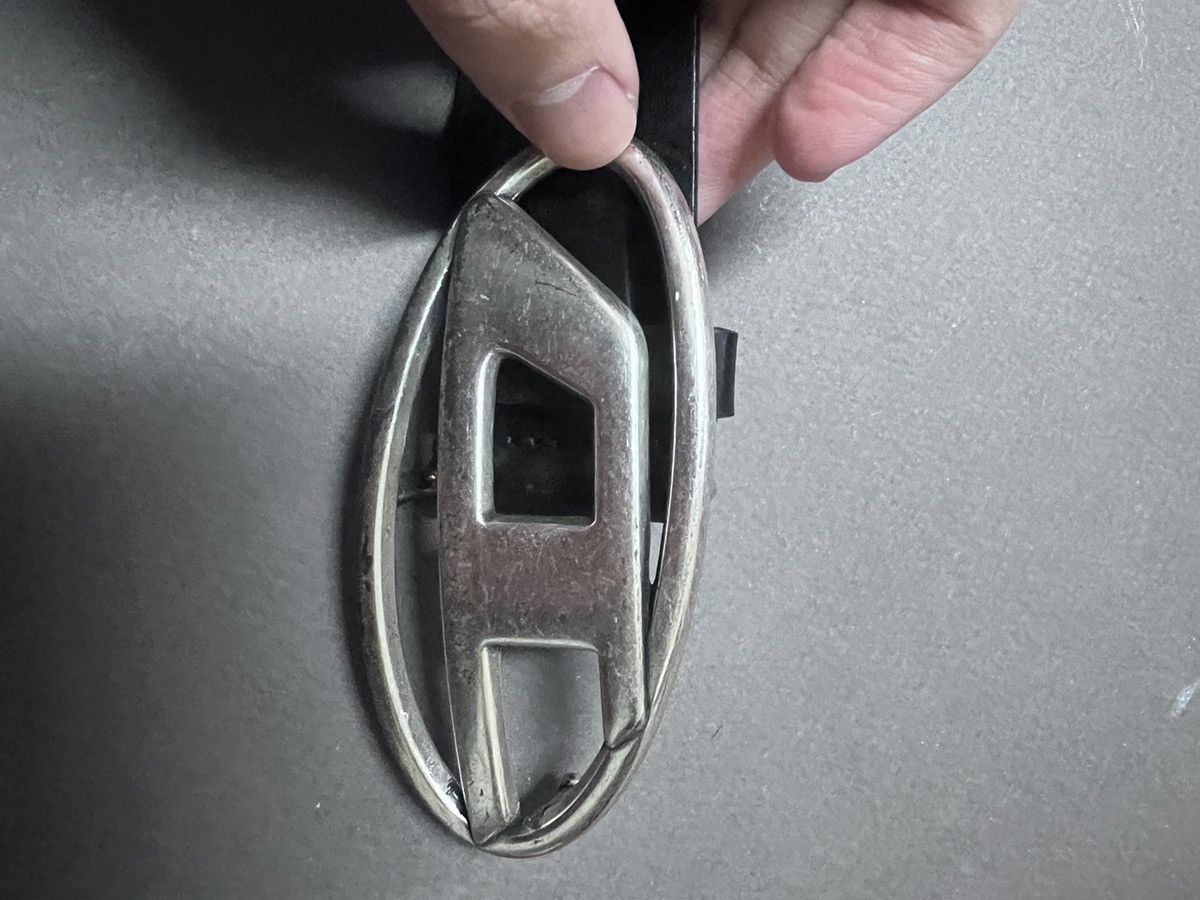 diesel d logo black belt