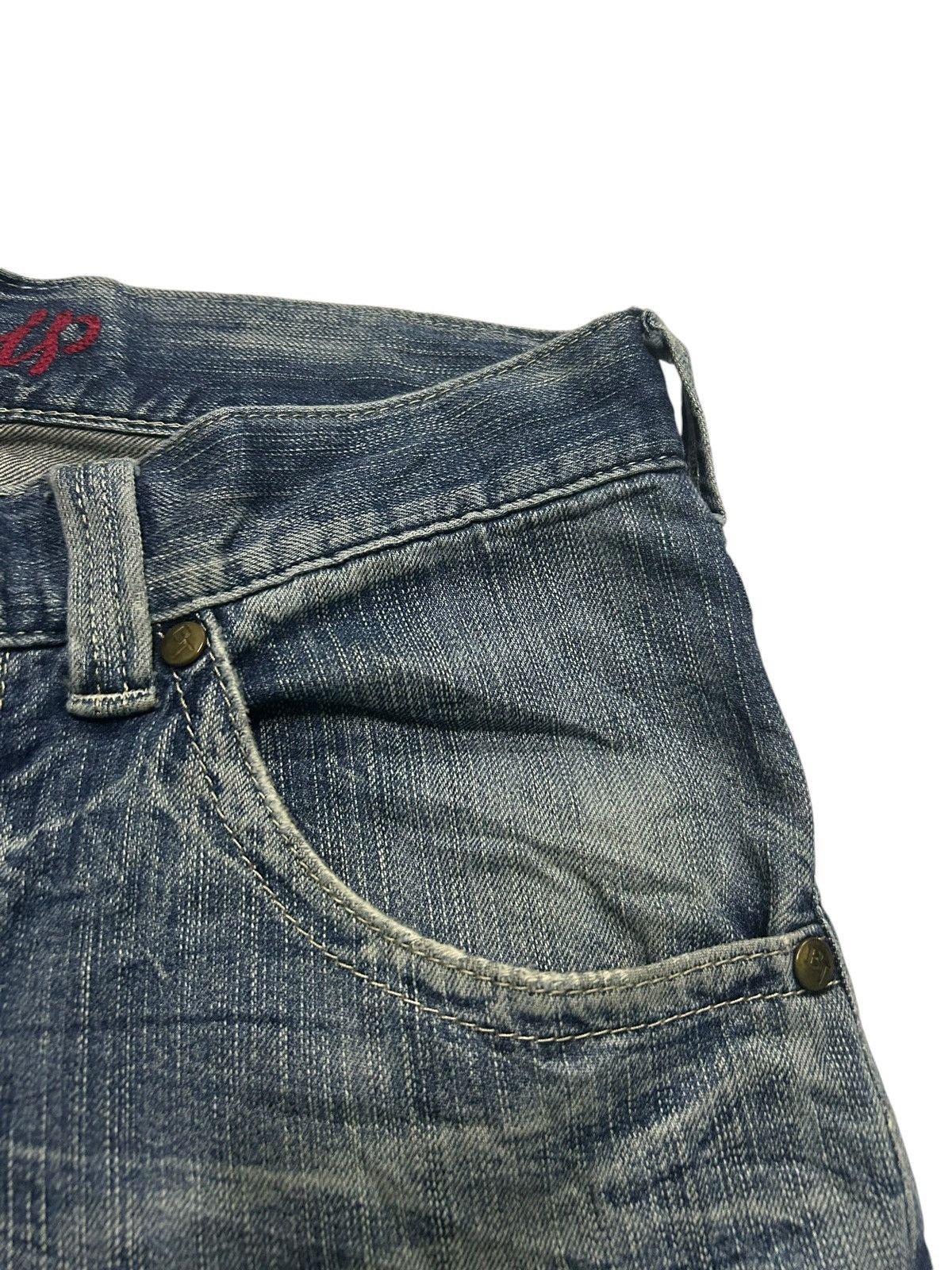 Japanese Brand × Kapital × Vintage 💥Flare💥 Edwin Blue Trip Mud Wash Distressed Rare Denim 🎌☠️☠️🎌 Size US 33 - 11 Thumbnail