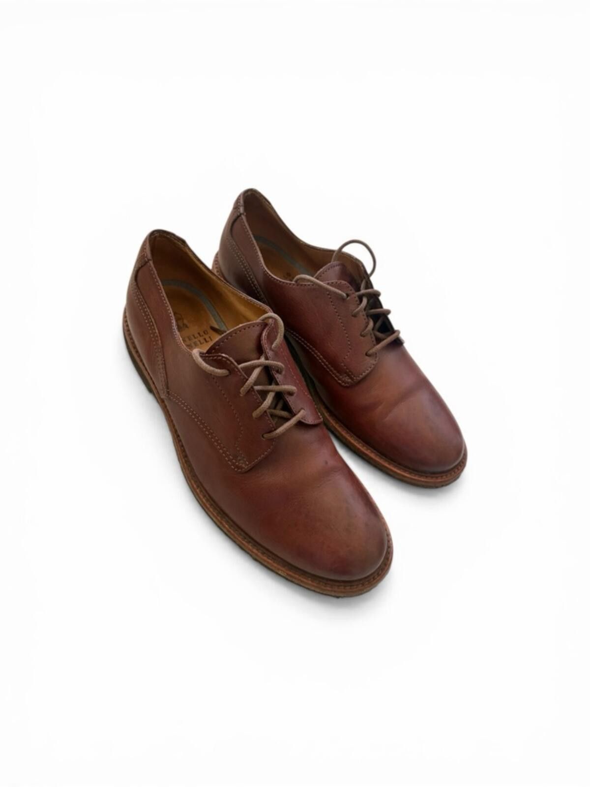 Brunello Cucinelli Brunello Cucinelli Made in Italy Men’s Brown Leather Shoes Size US 10 / EU 43 - 3 Thumbnail