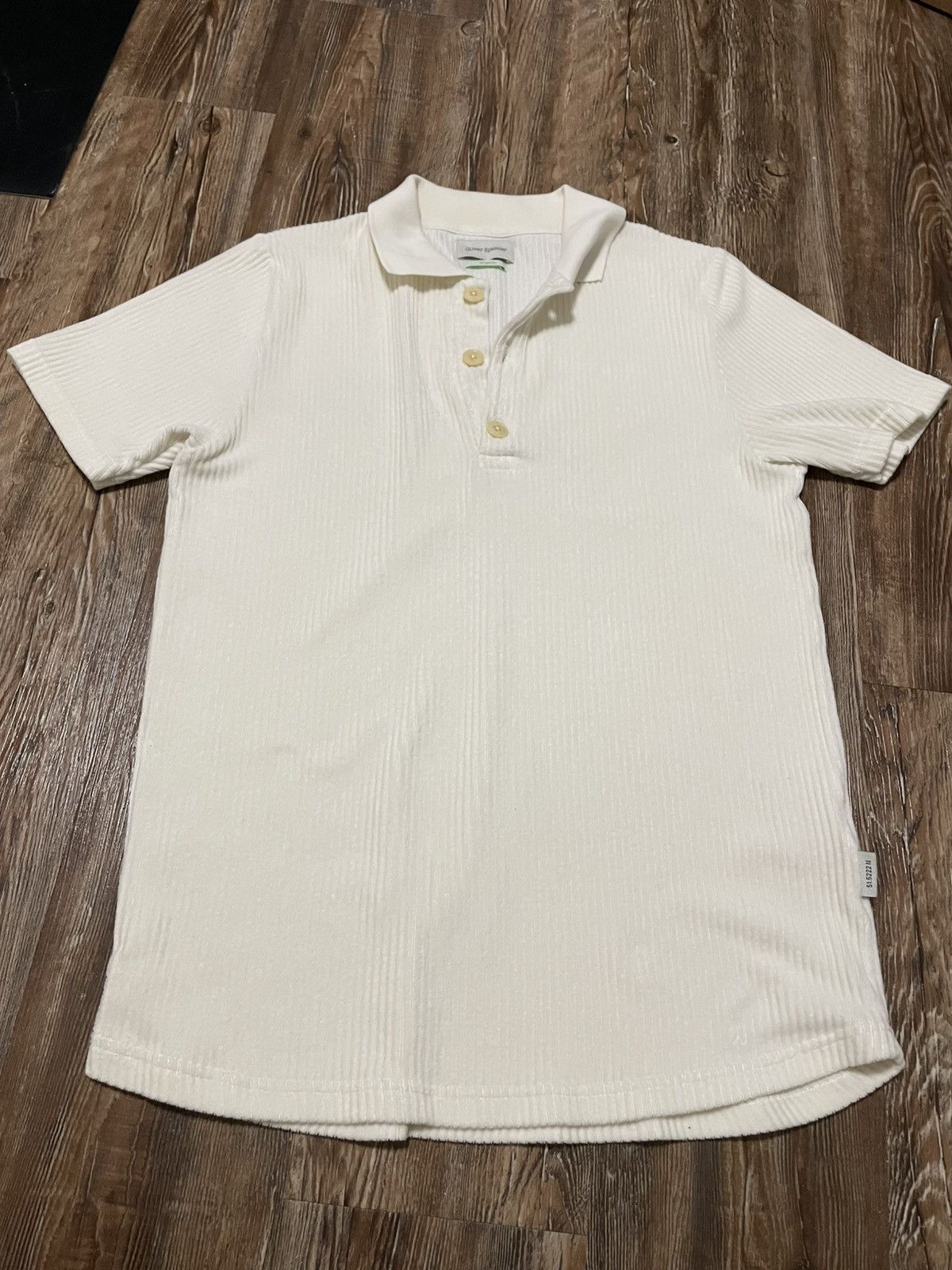 Oliver Spencer Oliver Spencer Wide Wale Corduroy Cream Pullover Polo Shirt Size US S / EU 44-46 / 1 - 1 Thumbnail