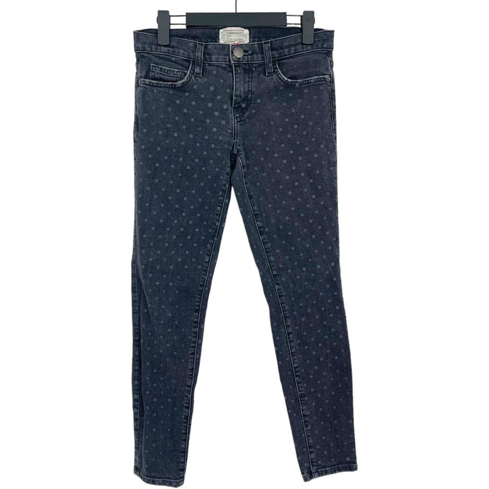 Current/Elliot Current/Elliot 25/0 Skinny Black Poka Dot Mid Rise Comfort Size 25" / US 0 / IT 36 - 1 Thumbnail